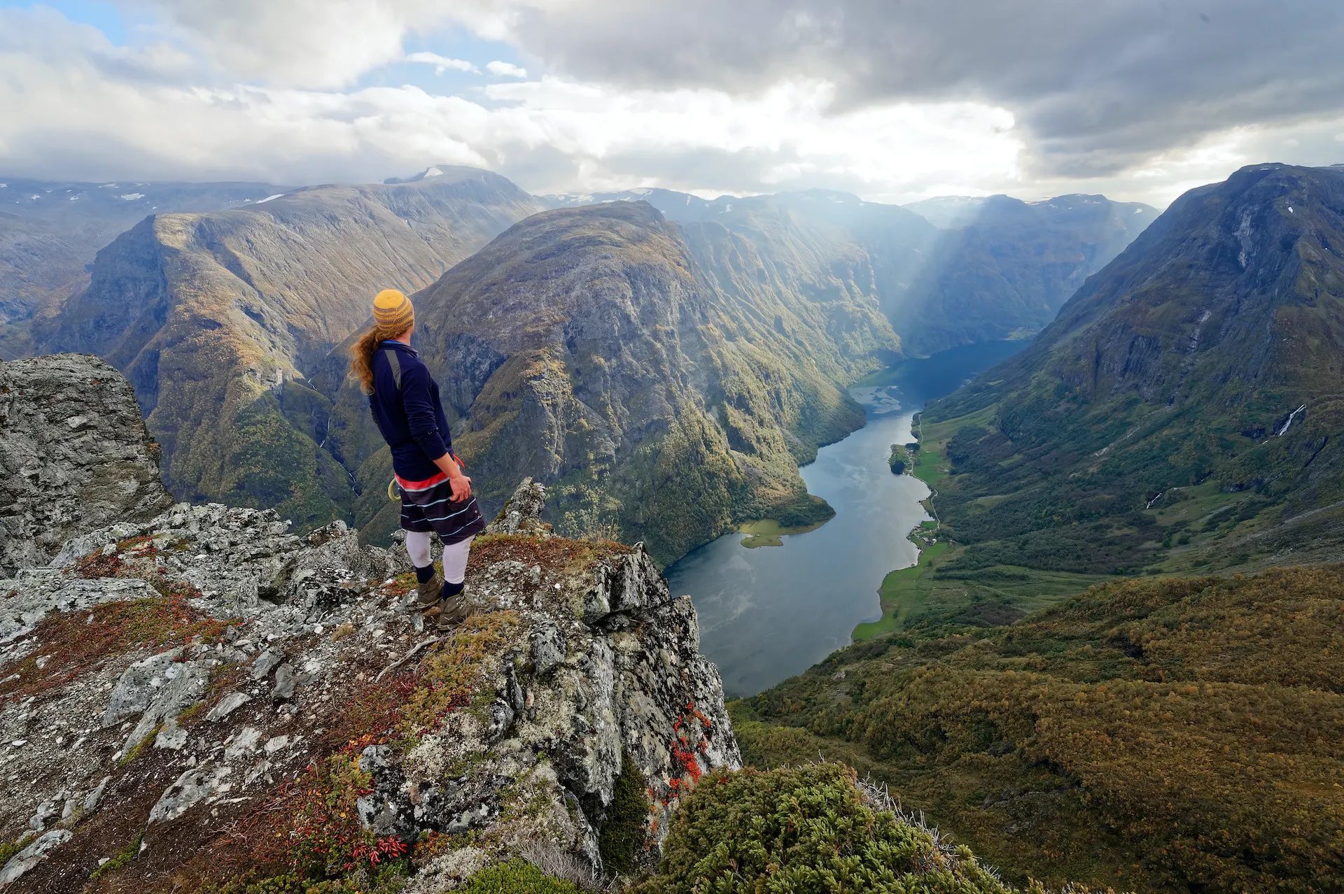 The view from Breiskrednosi in the Norwegian fjords