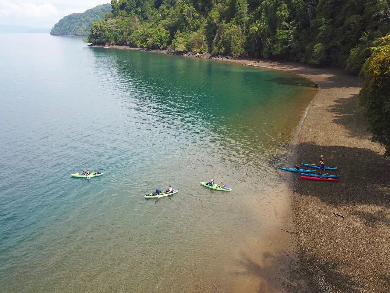 Kayakers in Golfo Dulce, Costa Rica