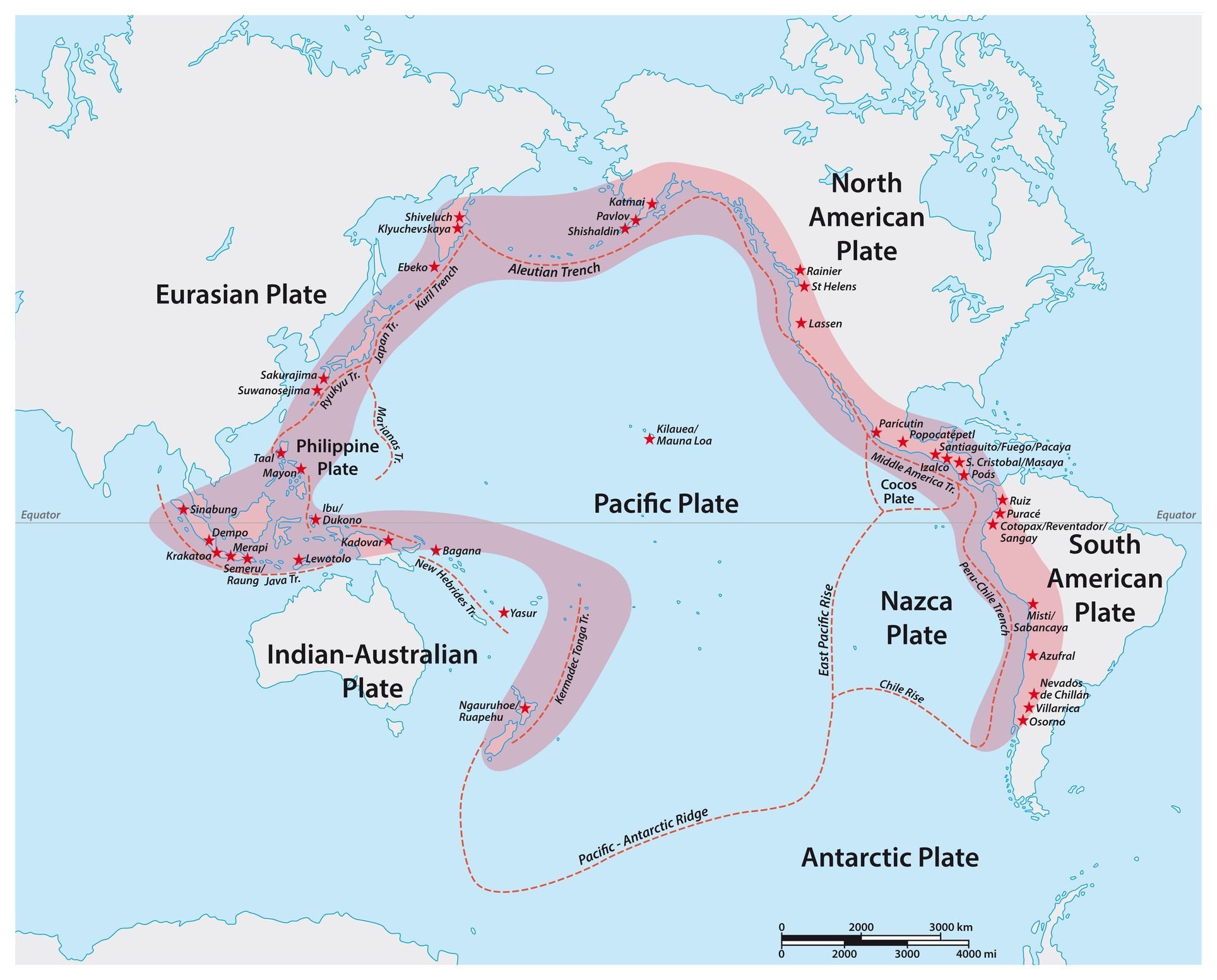 The Ring of Fire Volcano Map. Photo: Getty.