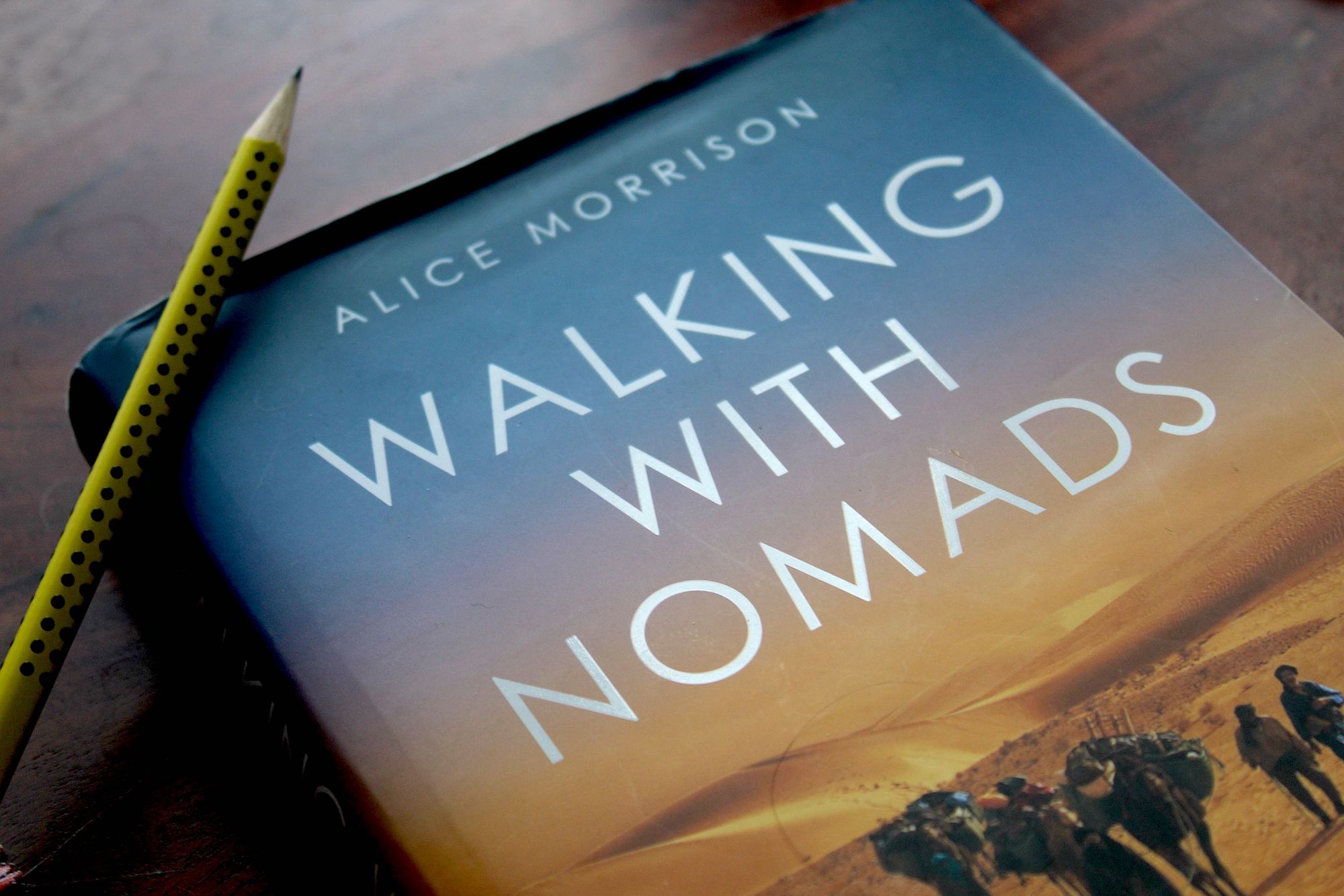 A book portrait of Alice Morrison's Walking with Nomads.