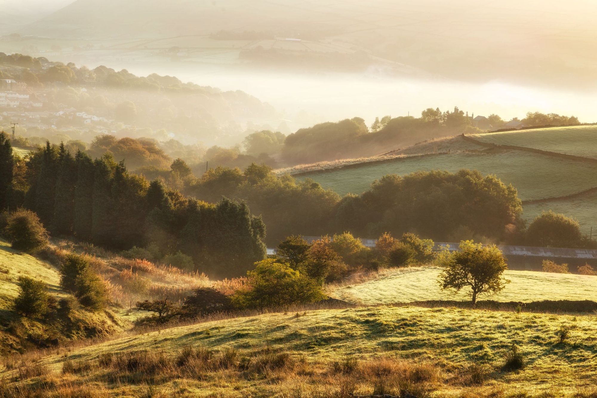 A view of the Peak District, in Greater Manchester.