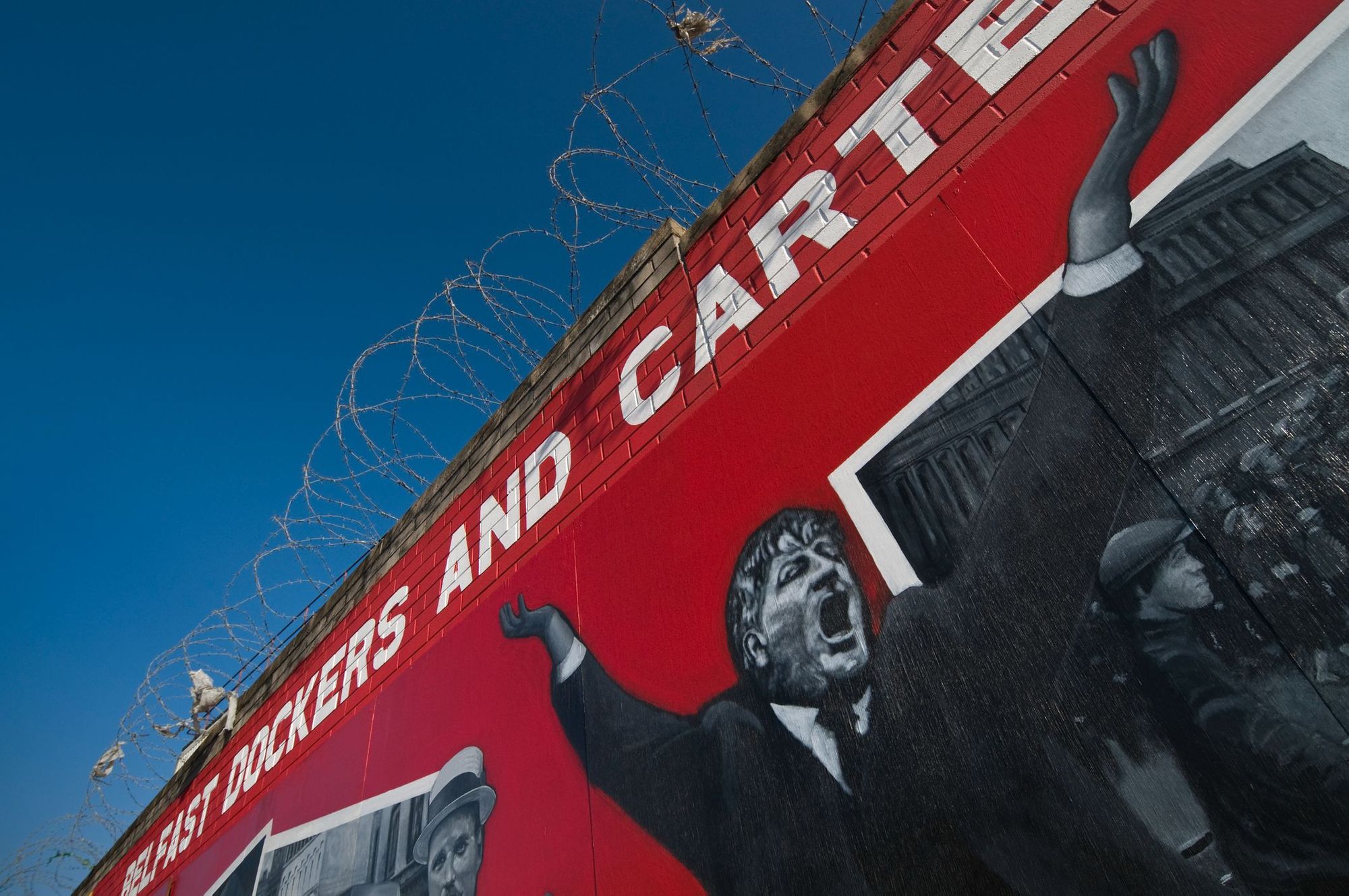 A mural in Belfast to commemorate the 1907 Dockers' Strike