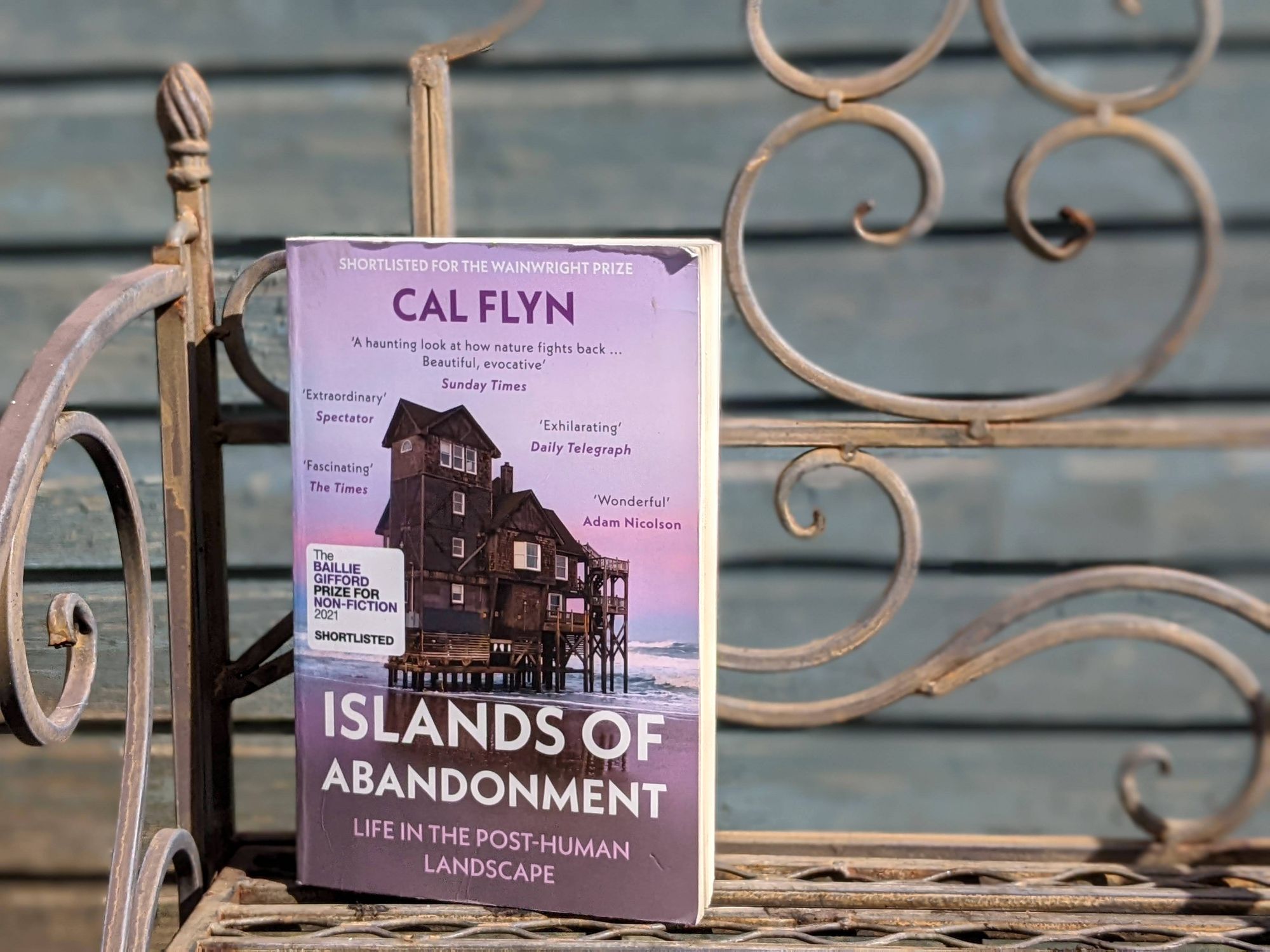 A book portrait of Islands of Abandonment by Cal Flyn.