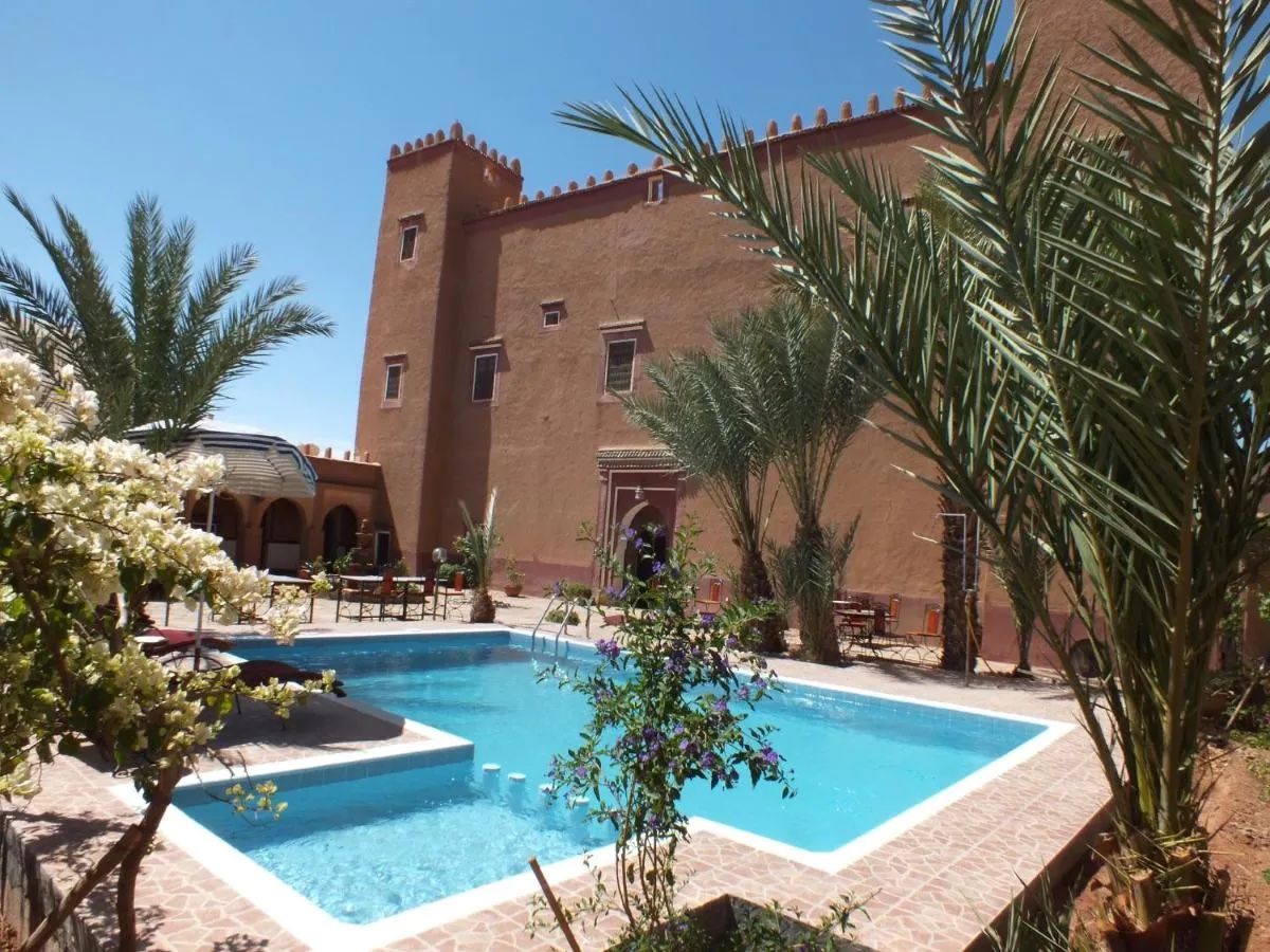 A Moroccan kasbah which has been converted into a hotel.