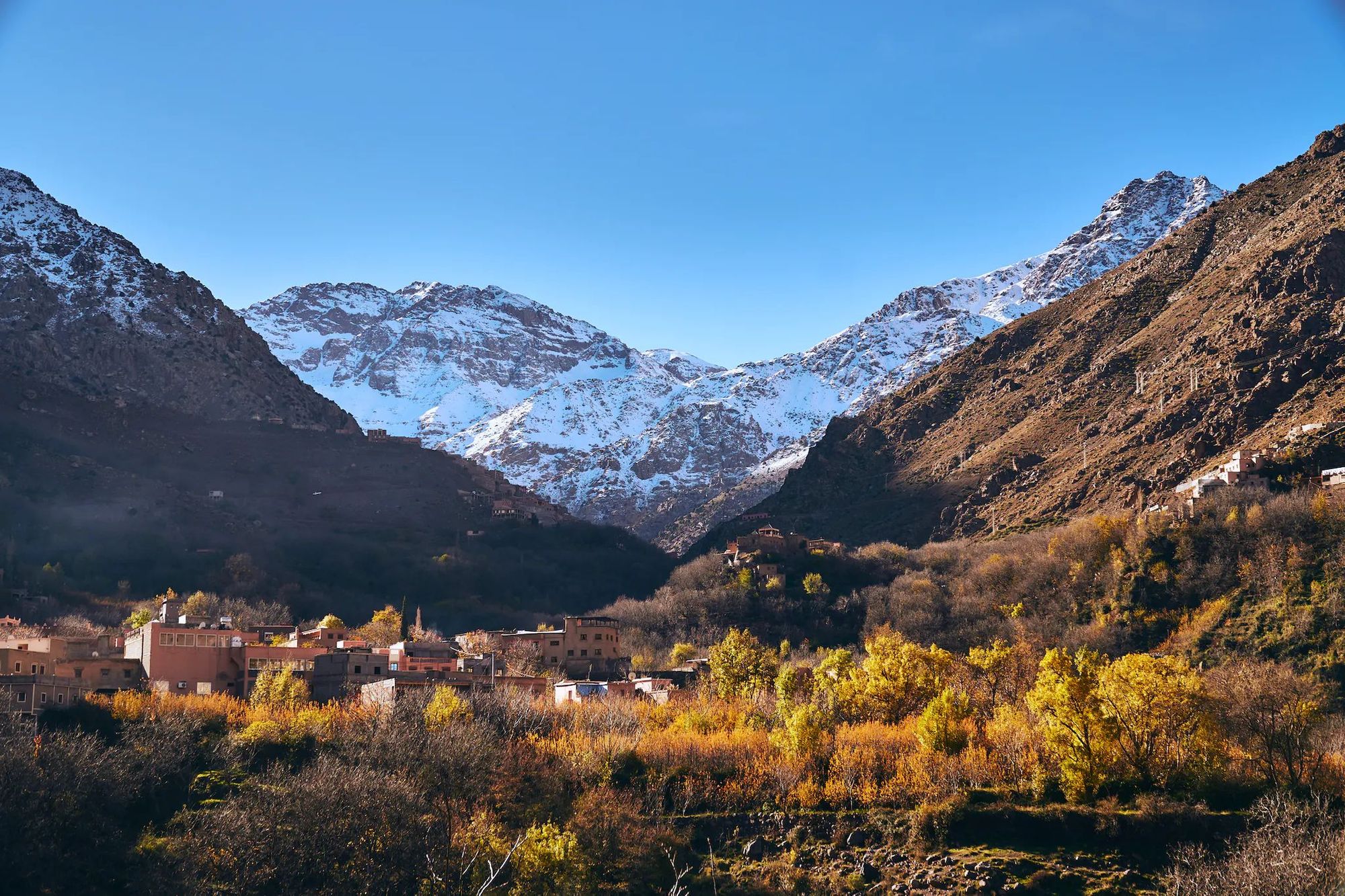 A Berber village in the foothills of Morocco's High Atlas Mountains.