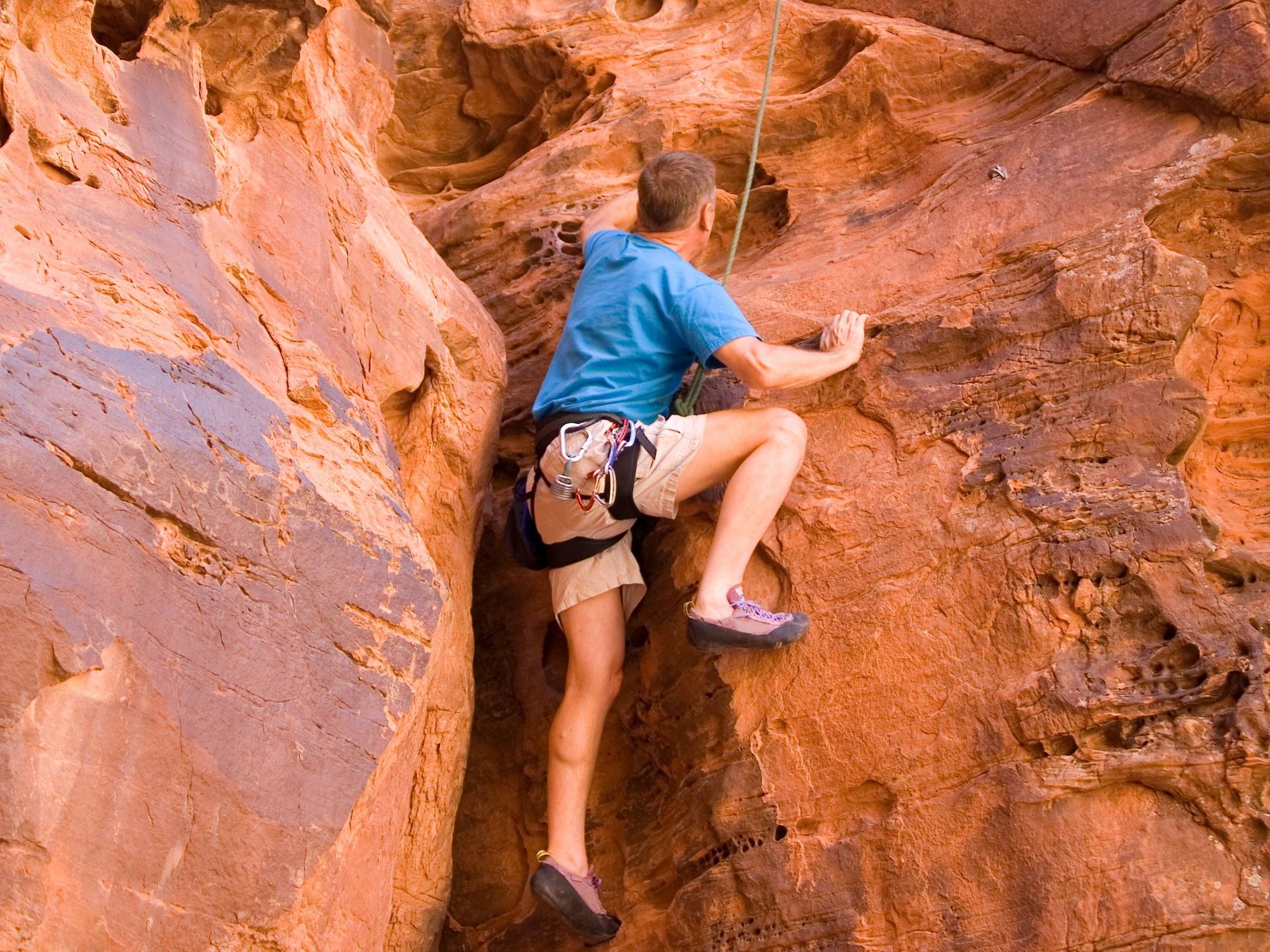 A rock climber in Morocco.