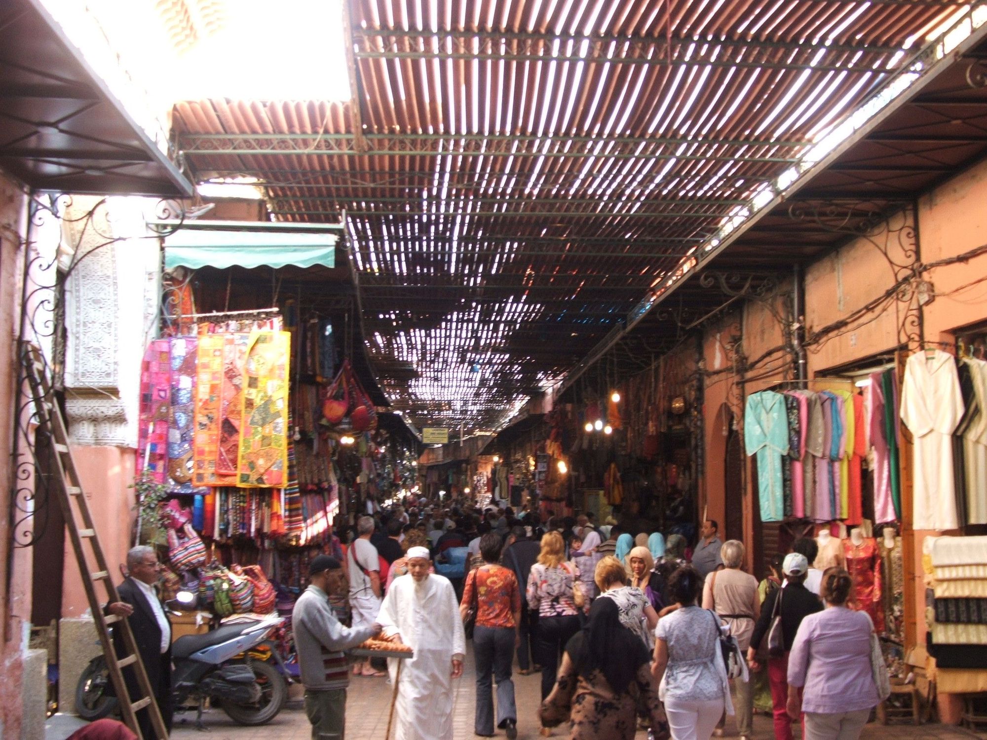 A bustling alleyway in Marrakech's medina