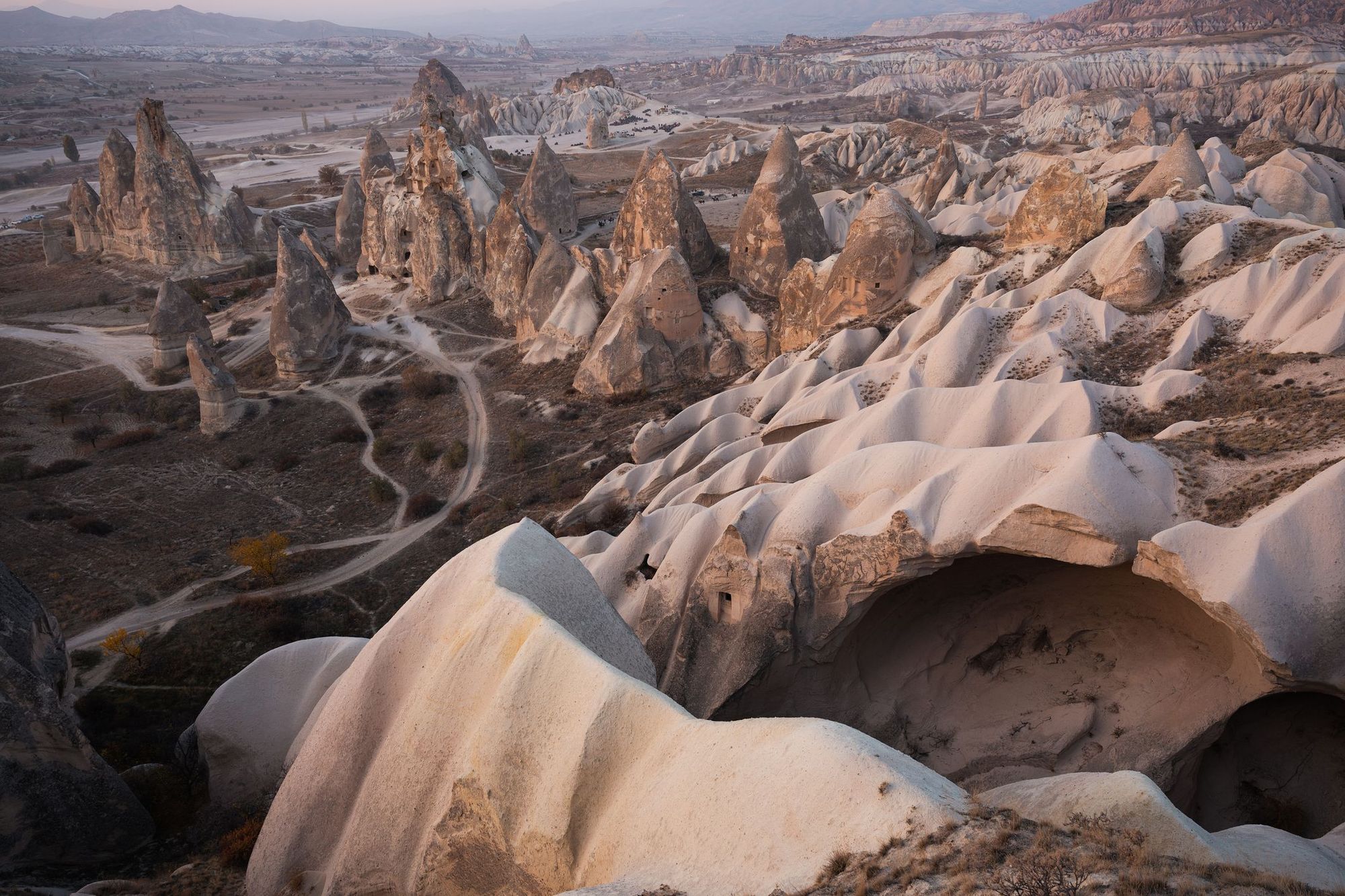 A view of the otherworldly Rose Valley, in Turkey's Cappadocia region.