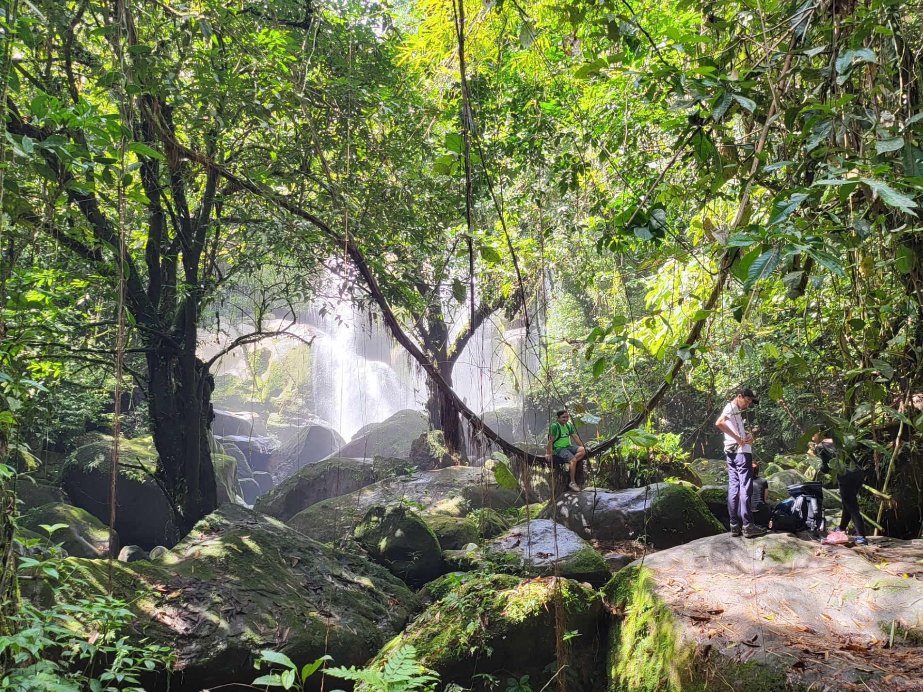 A jungle waterfall near a Bidayuh village in Kampung Kandung. Photo: Paradeso Borneo