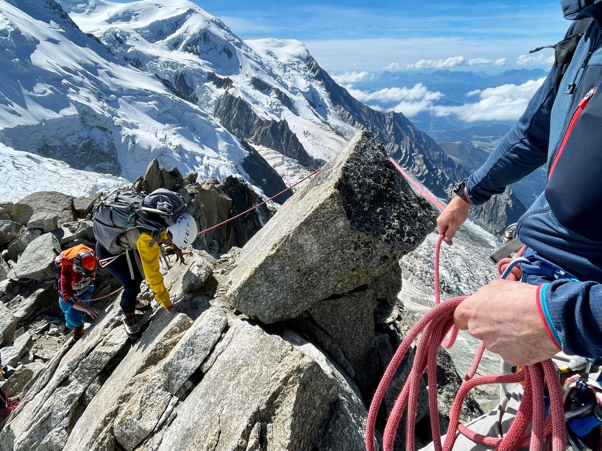 A group of mountaineers near Breithorn, in the Swiss Alps. Photo: Getty