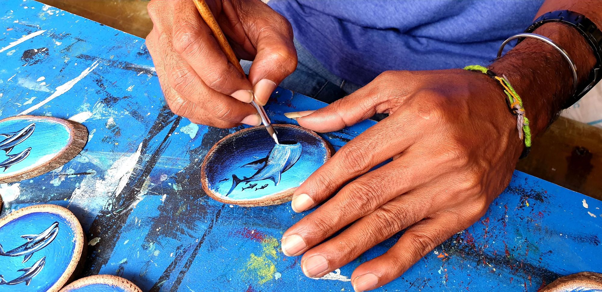 Locally-made souvenirs on sale in a tourist market in Malé, the capital of the Maldives. Photo: Getty