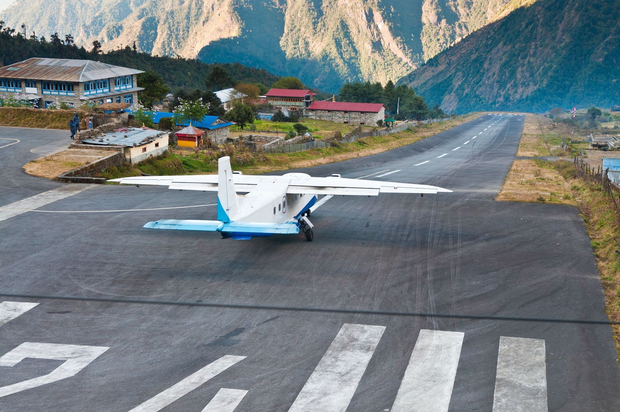 Lukla Airport, Nepal, nicknamed 'the most dangerous airport in the world.'