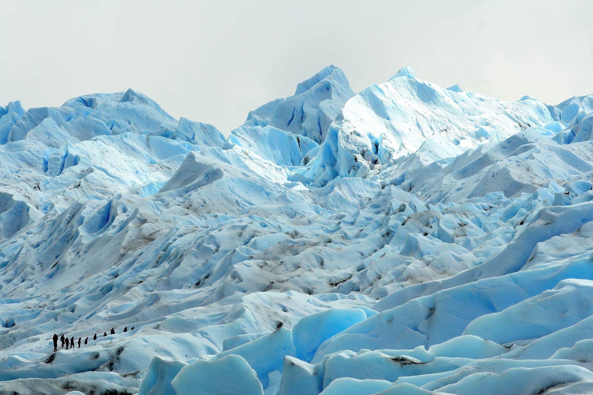 Hikers on the Perito Moreno Glacier, in Argentina's Los Glaciares National Park