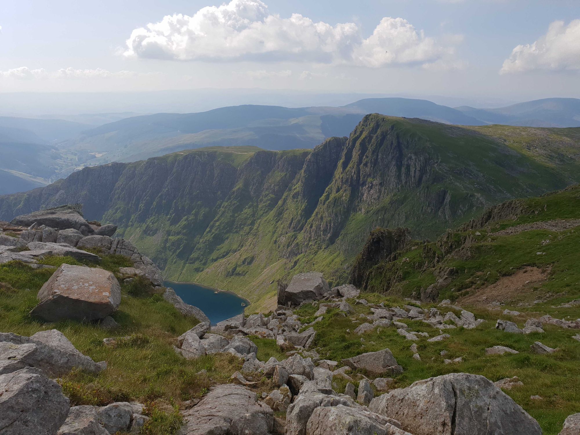 A view from the top of Snowdon, in Wales