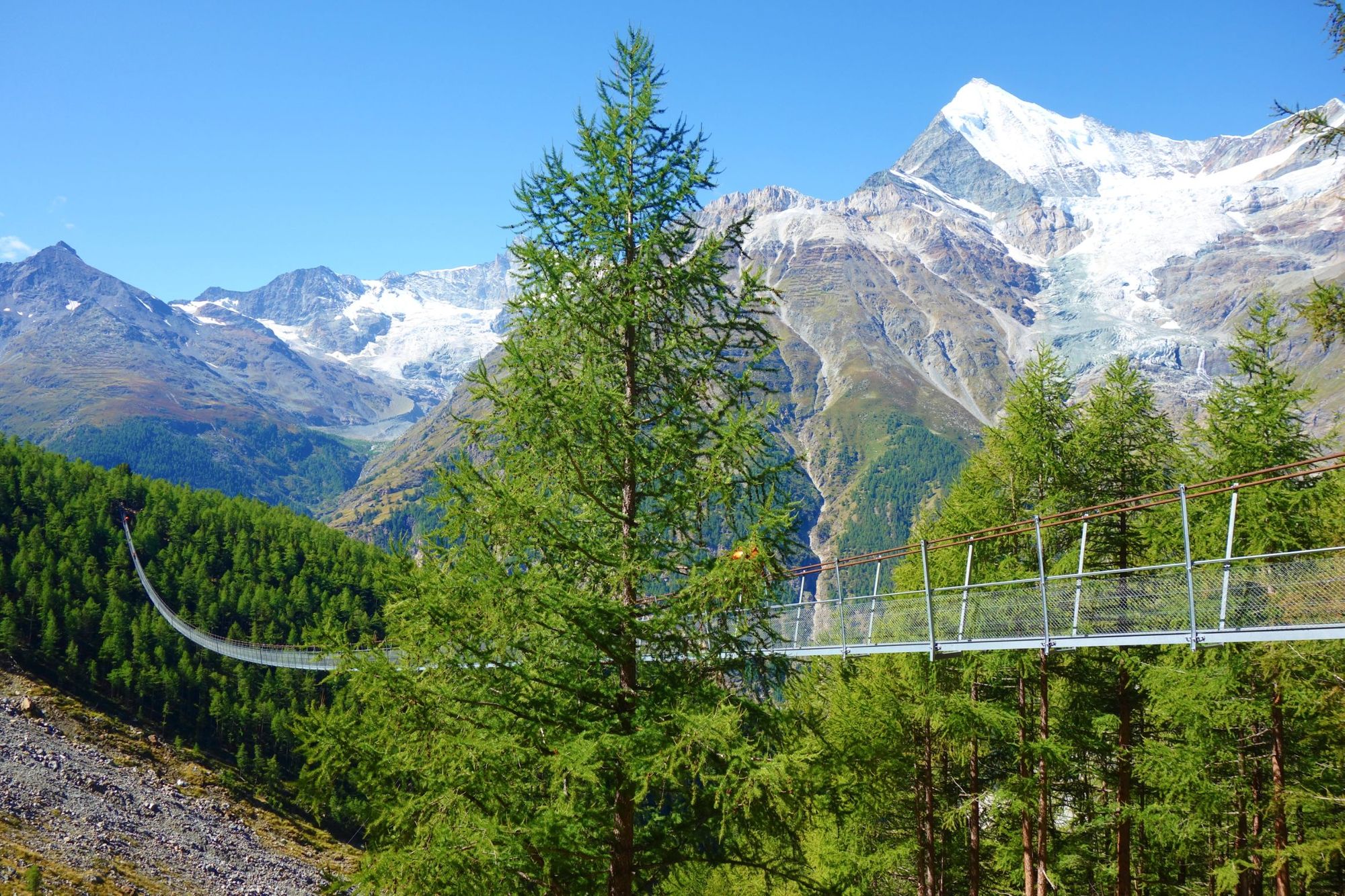 This enormous suspension bridge measures half a kilometre long, and requires a head for heights. Photo: Getty