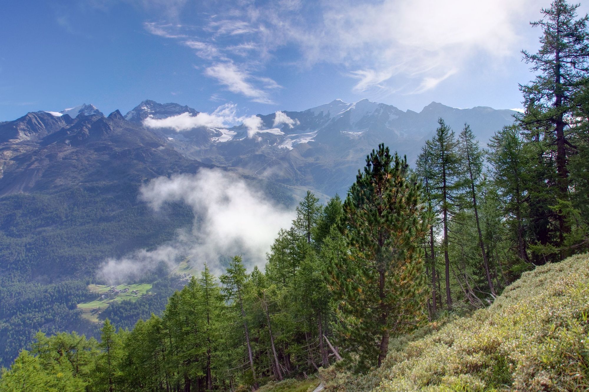 A typical morning view out over Valais in summer. Photo: Getty