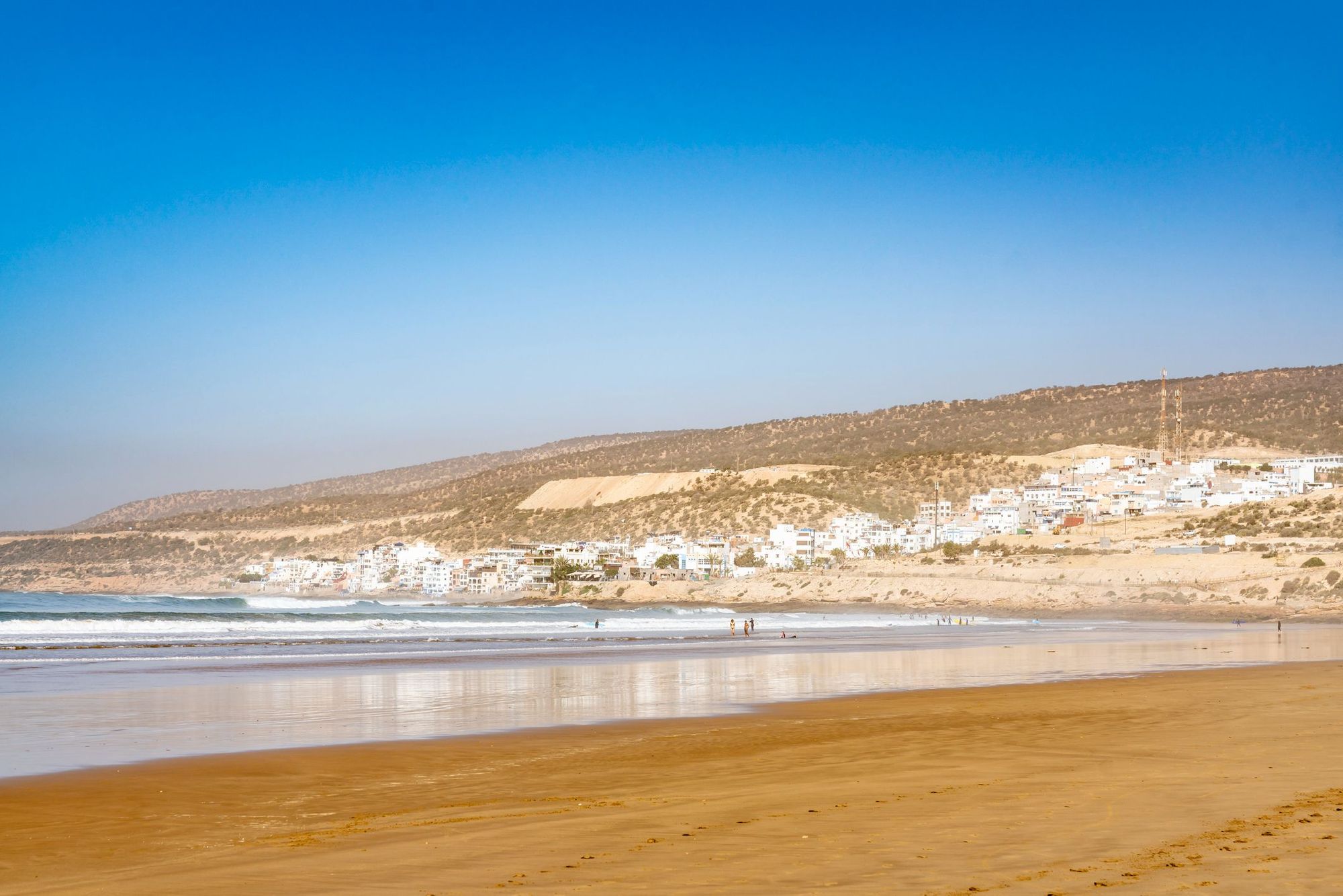 Taghazout, a popular surf spot in Morocco.