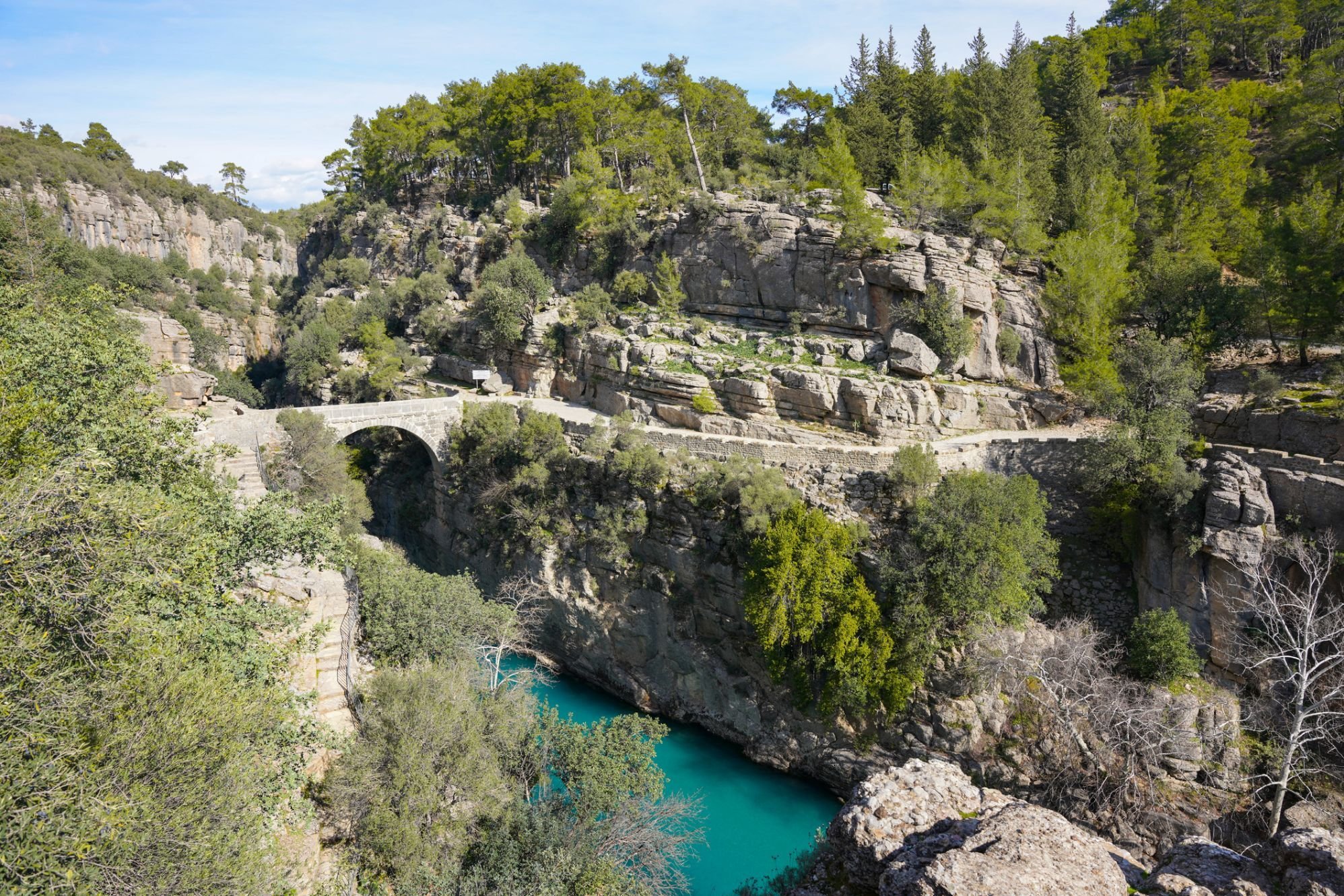 Oluk Bridge over Köprülü Canyon, Turkey.