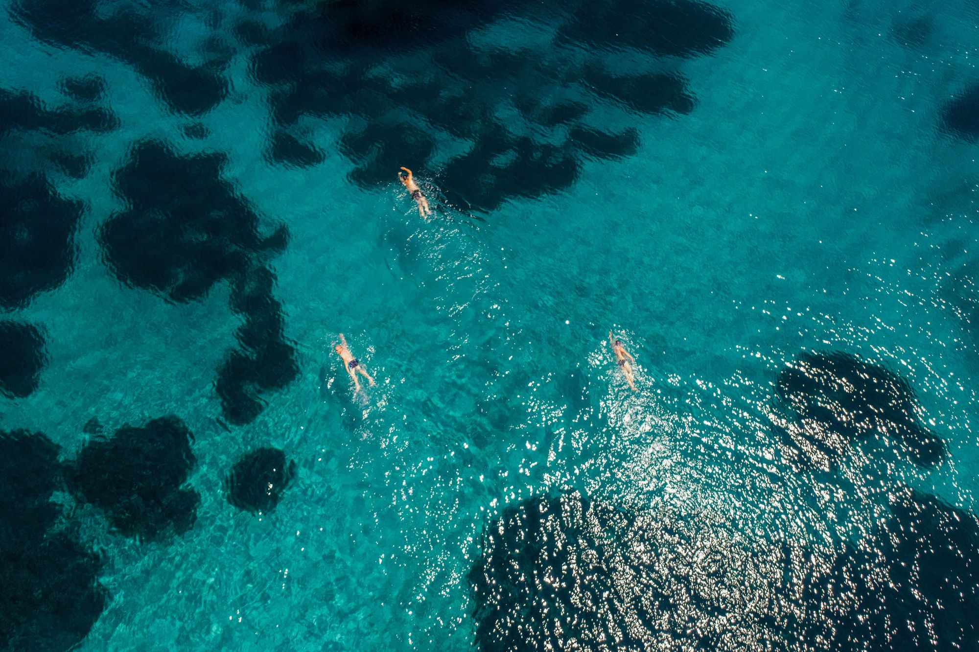 Swimmers in the Ionian Sea, Greece