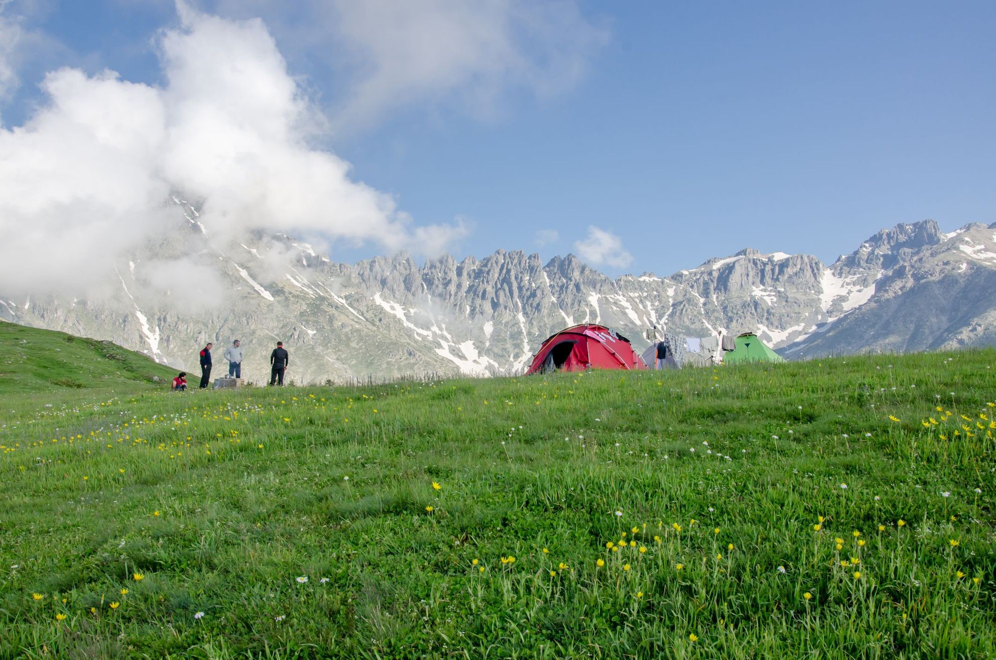 A campsite in the remote Kaçkar Mountains, Turkey