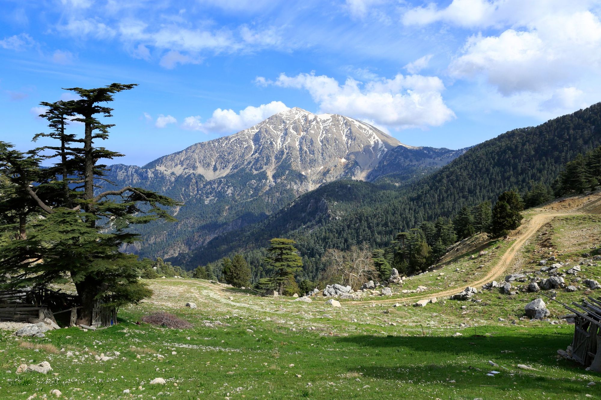 The summit of Mount Olympos (known as Mount Tahtalı) in Turkey.