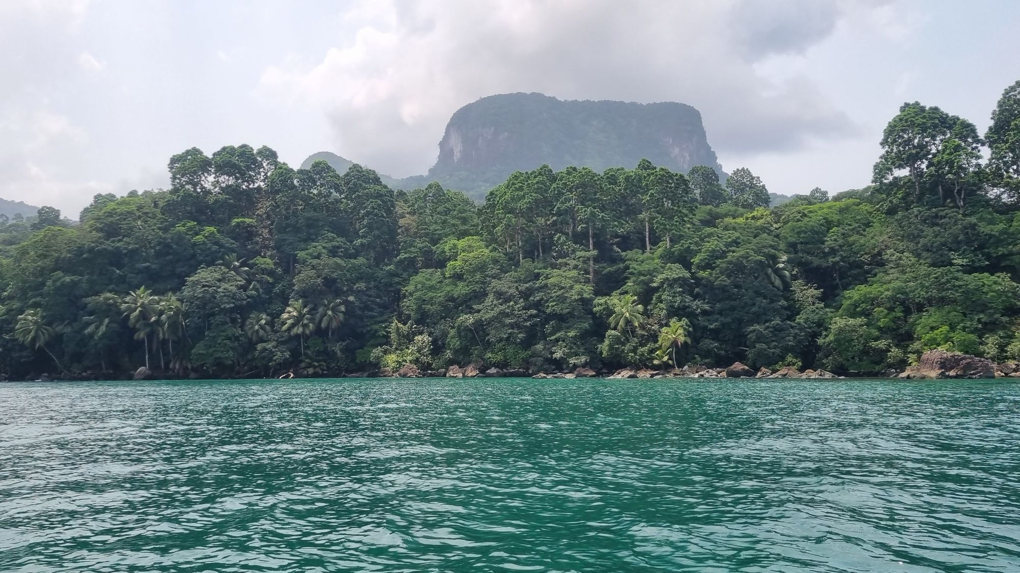 Príncipe, seen from the water.