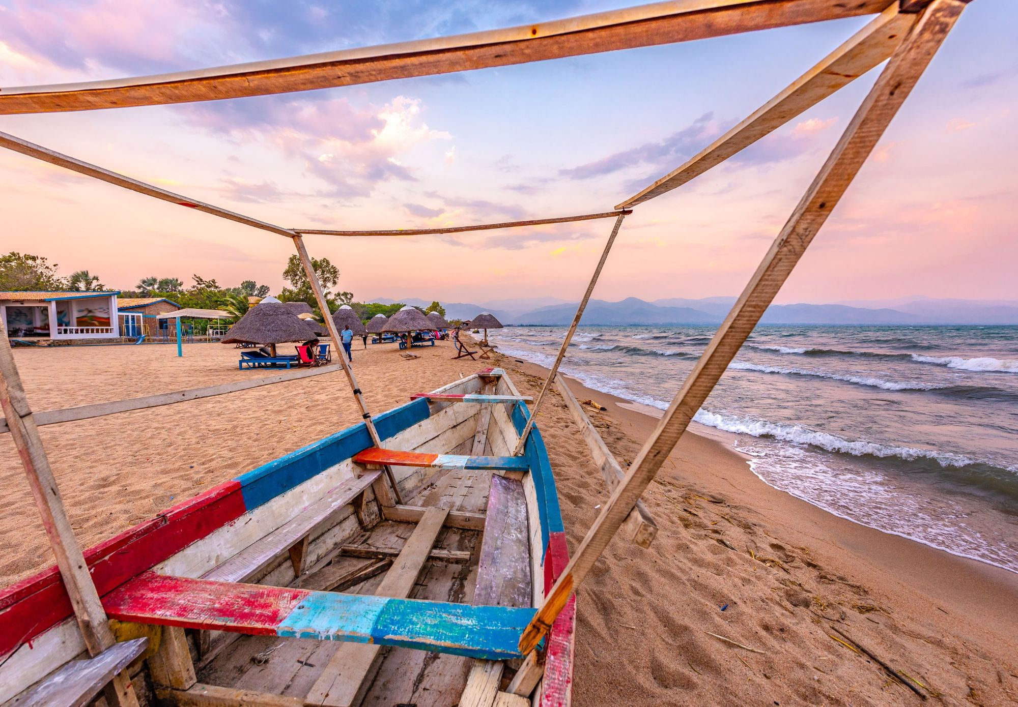 A tourist beach in Burundi, on the edge of Lake Tanganyika. Photo: Getty