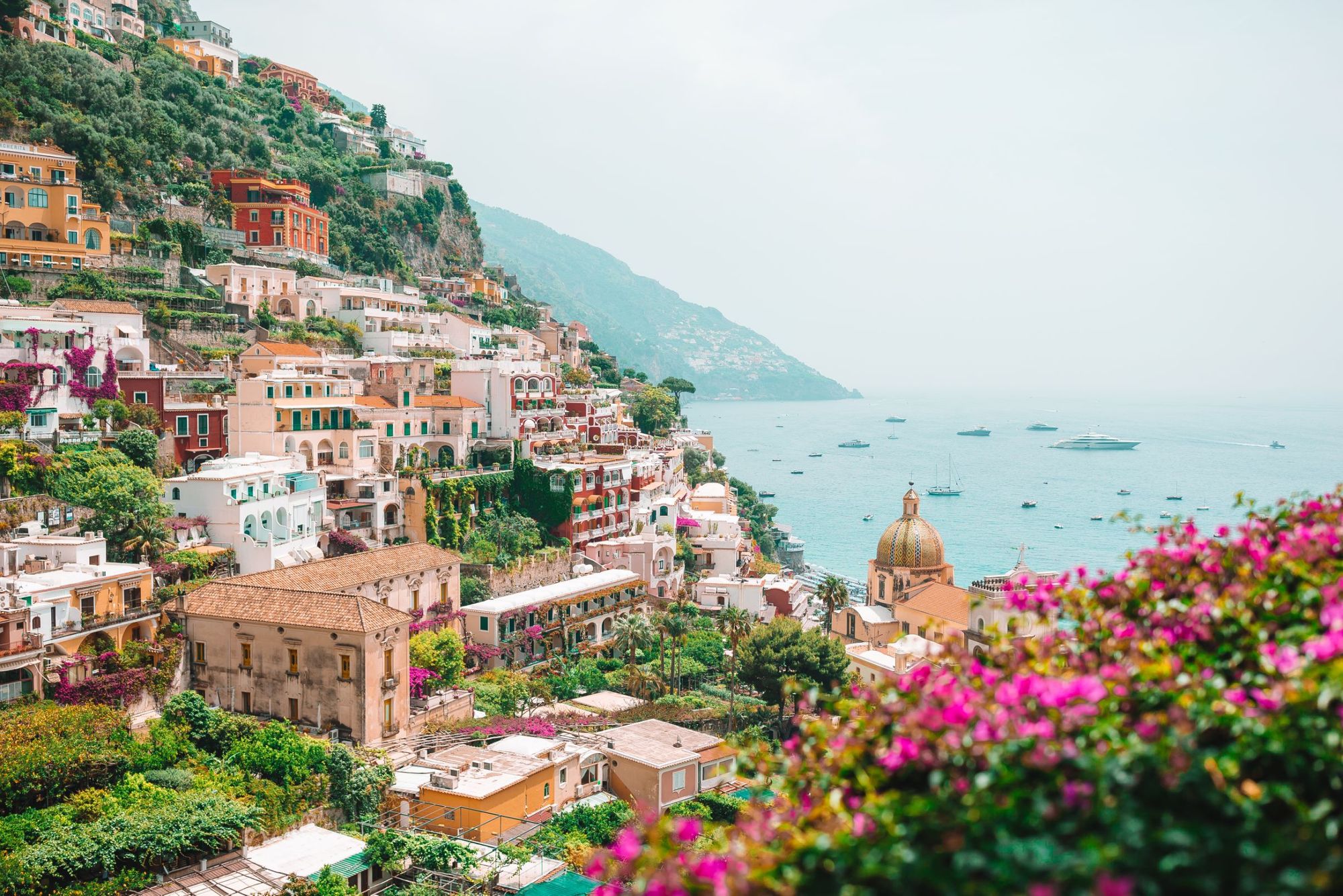 The famous colours of Positano, one of the most popular towns for tourists on the Amalfi Coast. Photo: Getty