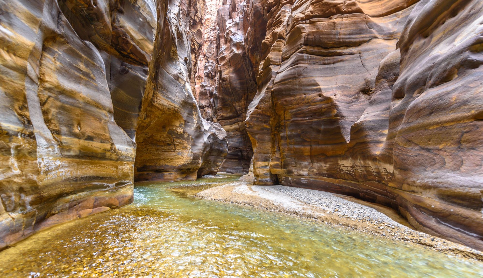 The Mujib Reserve of Wadi Mujib is the lowest nature reserve in the world, located in the mountainous landscape to the east of the Dead Sea. Photo: Getty