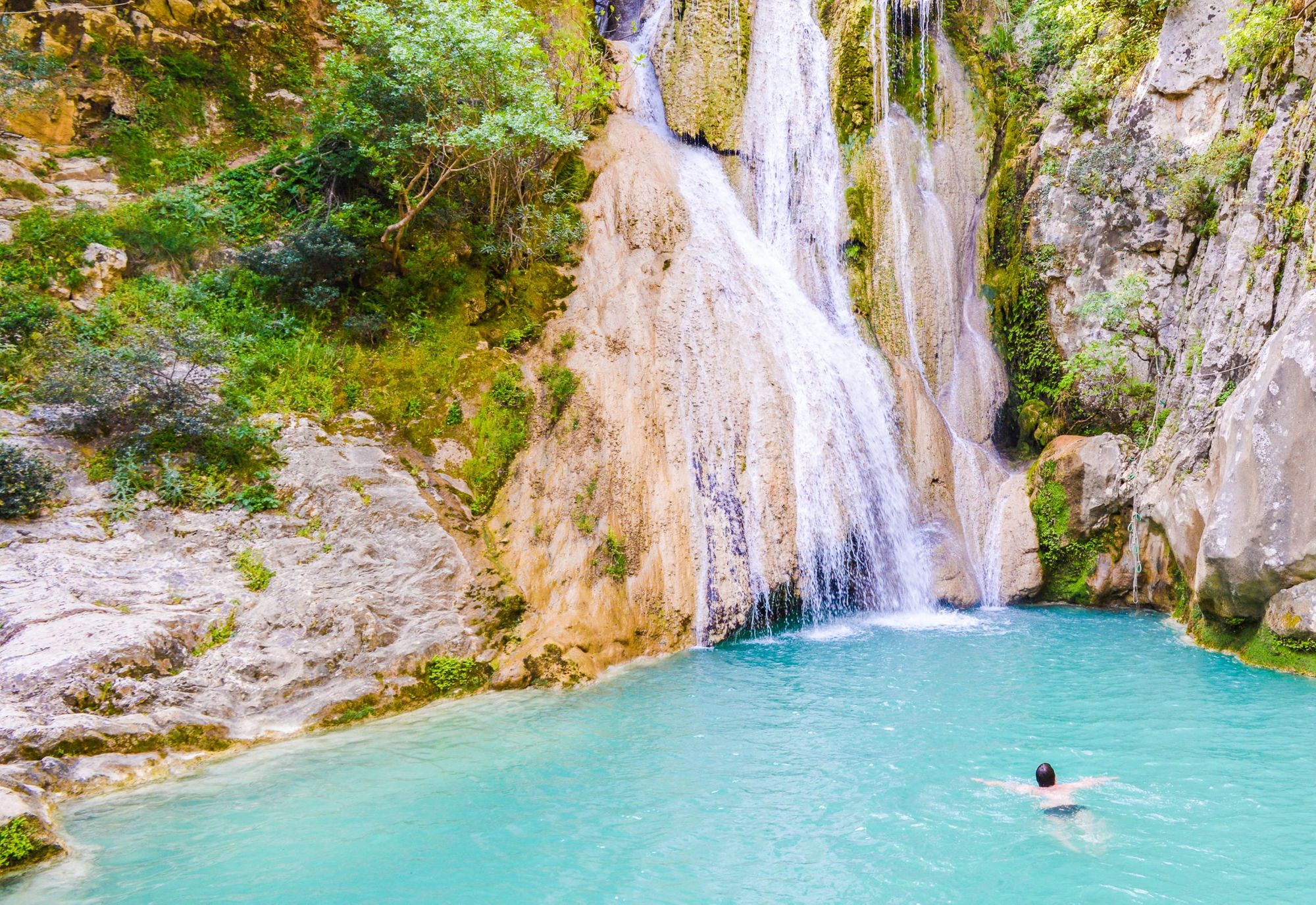A turquoise pool at Polylimnio. Photo: Much Better Adventures