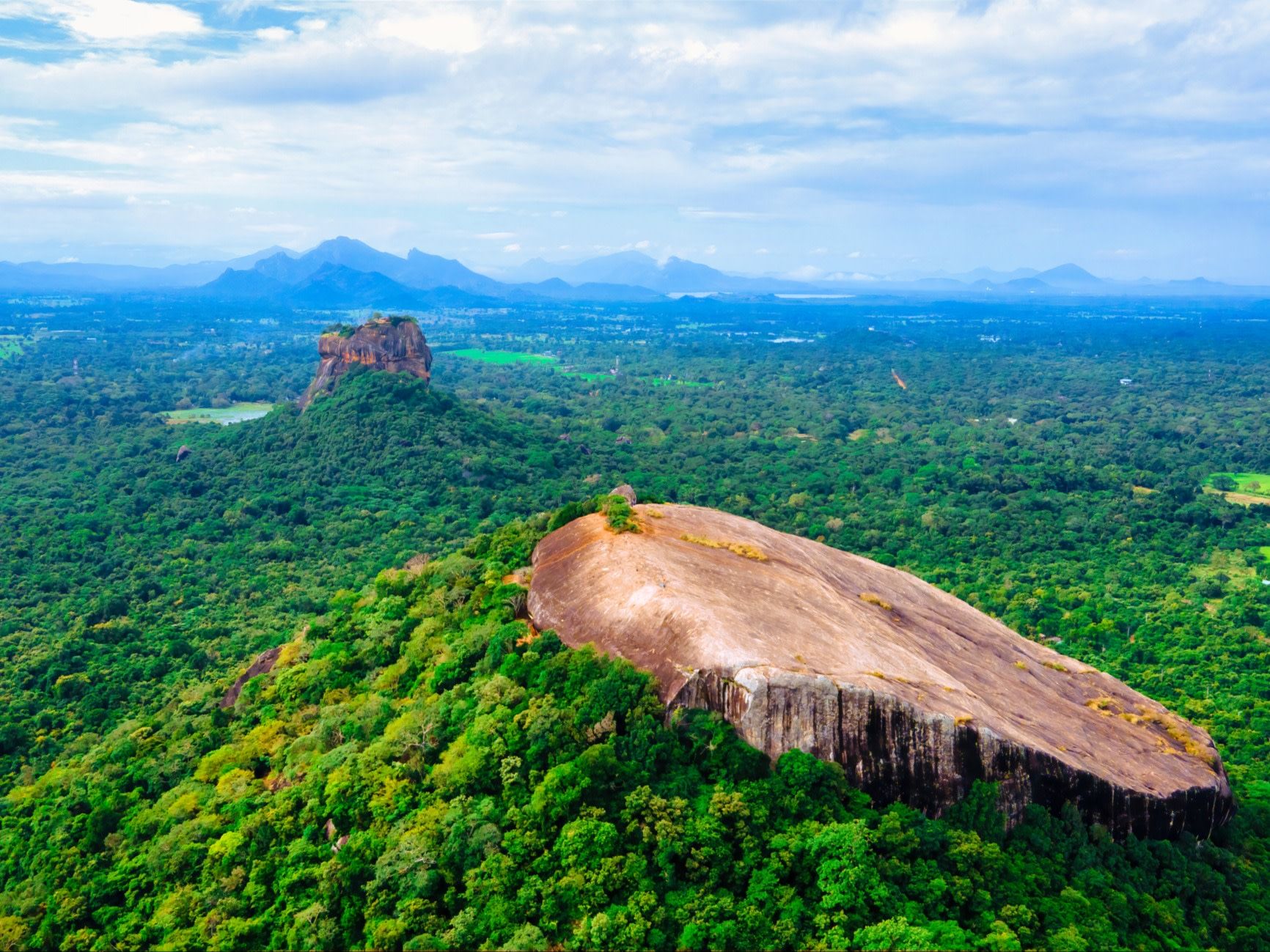 The view of Sigiriya from Pidurangala Rock, two famous sites in Sri Lanka. Photo: Getty.