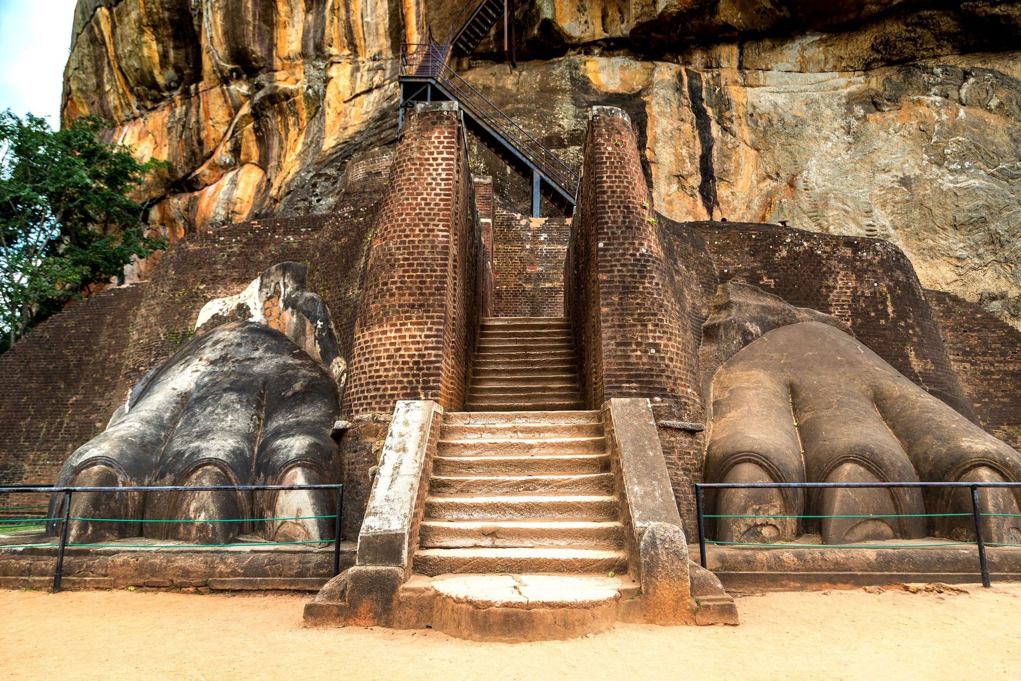 Lion's Gate, Sigiriya - a UNESCO heritage site in Sri Lanka.