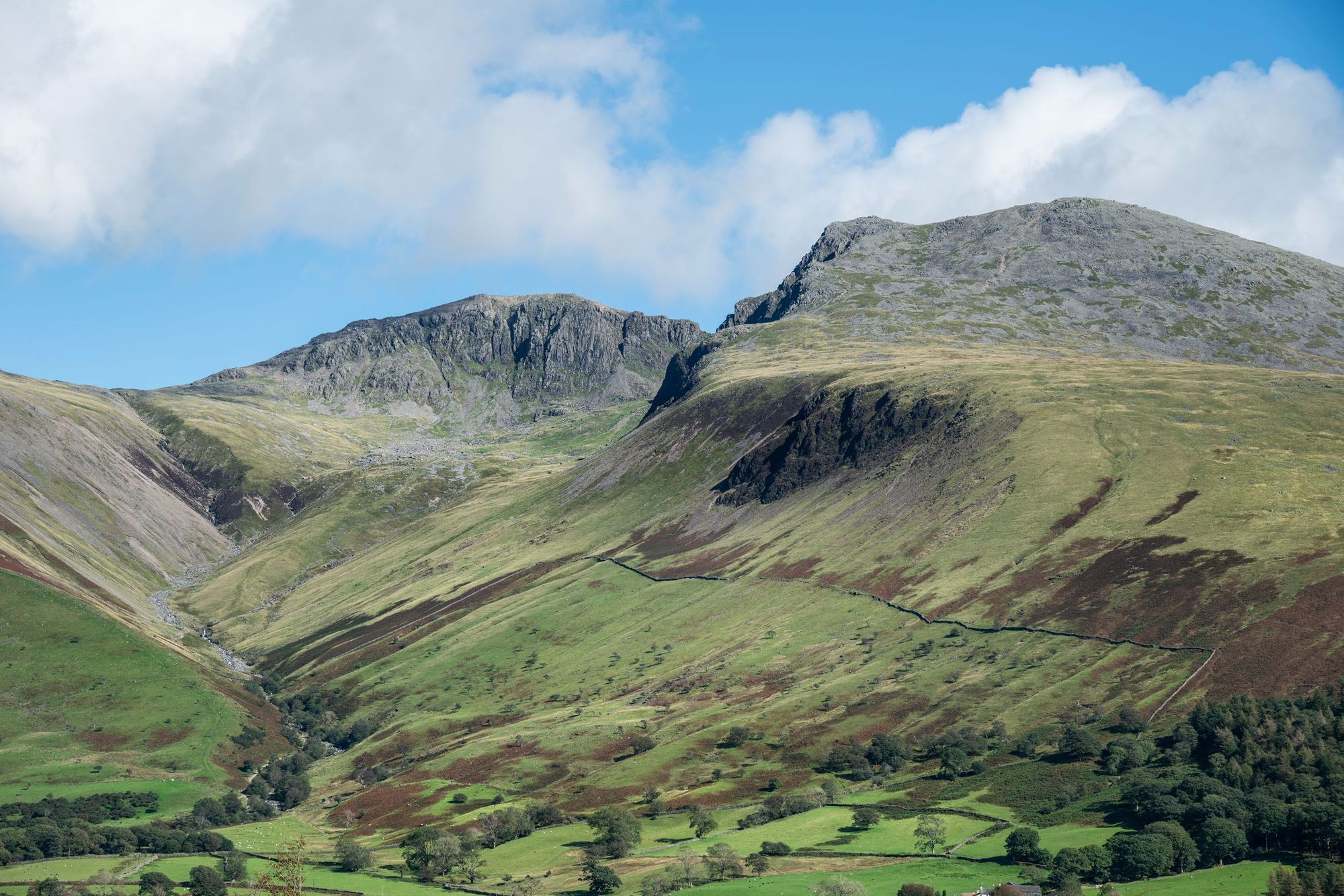 Scafell Pike, the highest mountain in England.
