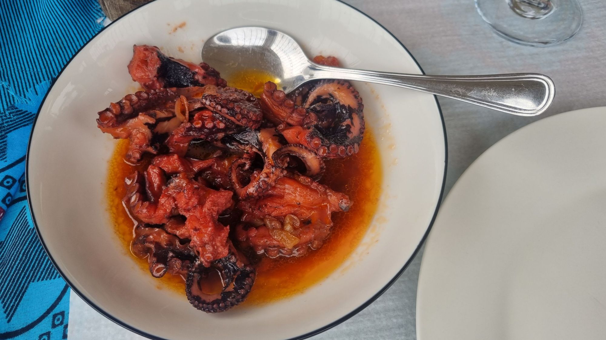 Stewed octopus, served on Sao Tome and Principe.