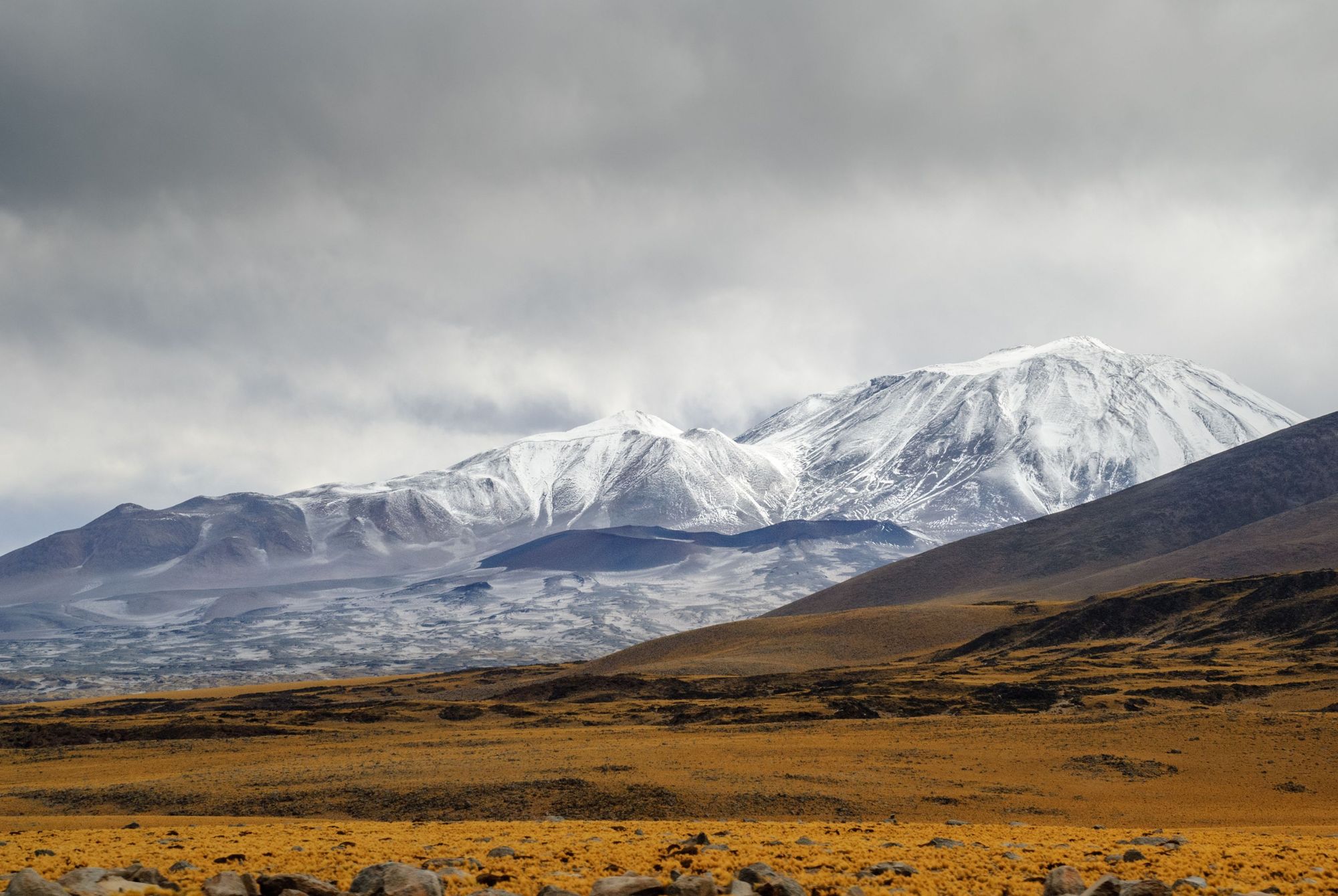 Storm clouds over Volcano Incahuasi, on the border of the Argentine province of Catamarca, and the Atacama Region of Chile. Photo: Getty