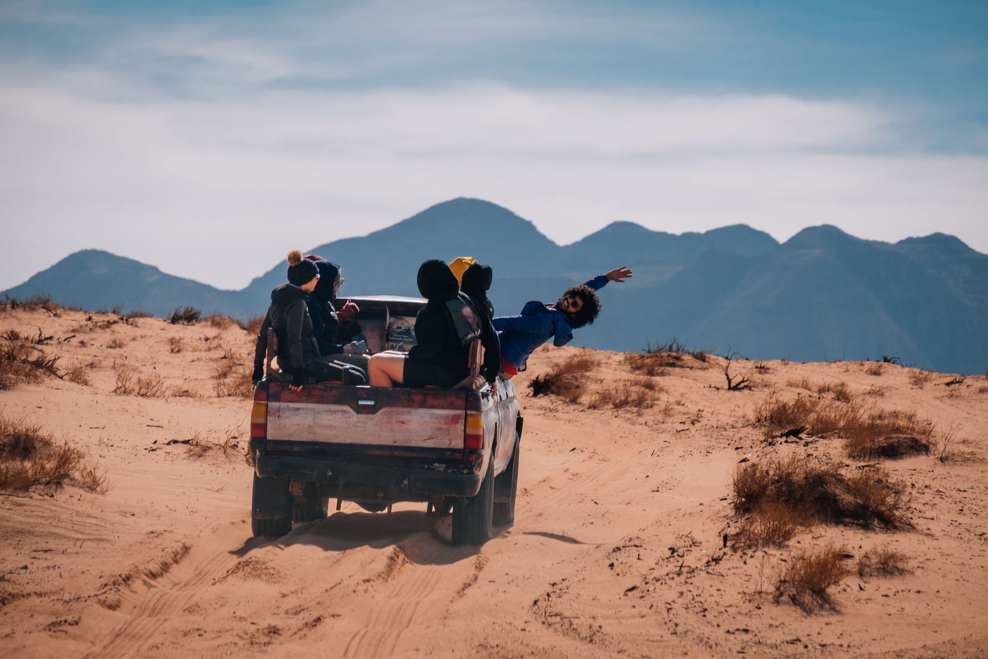 A group of adventurers head out to the Jordan Trail, which runs through Petra and Wadi Rum. Photo: Tom Barker