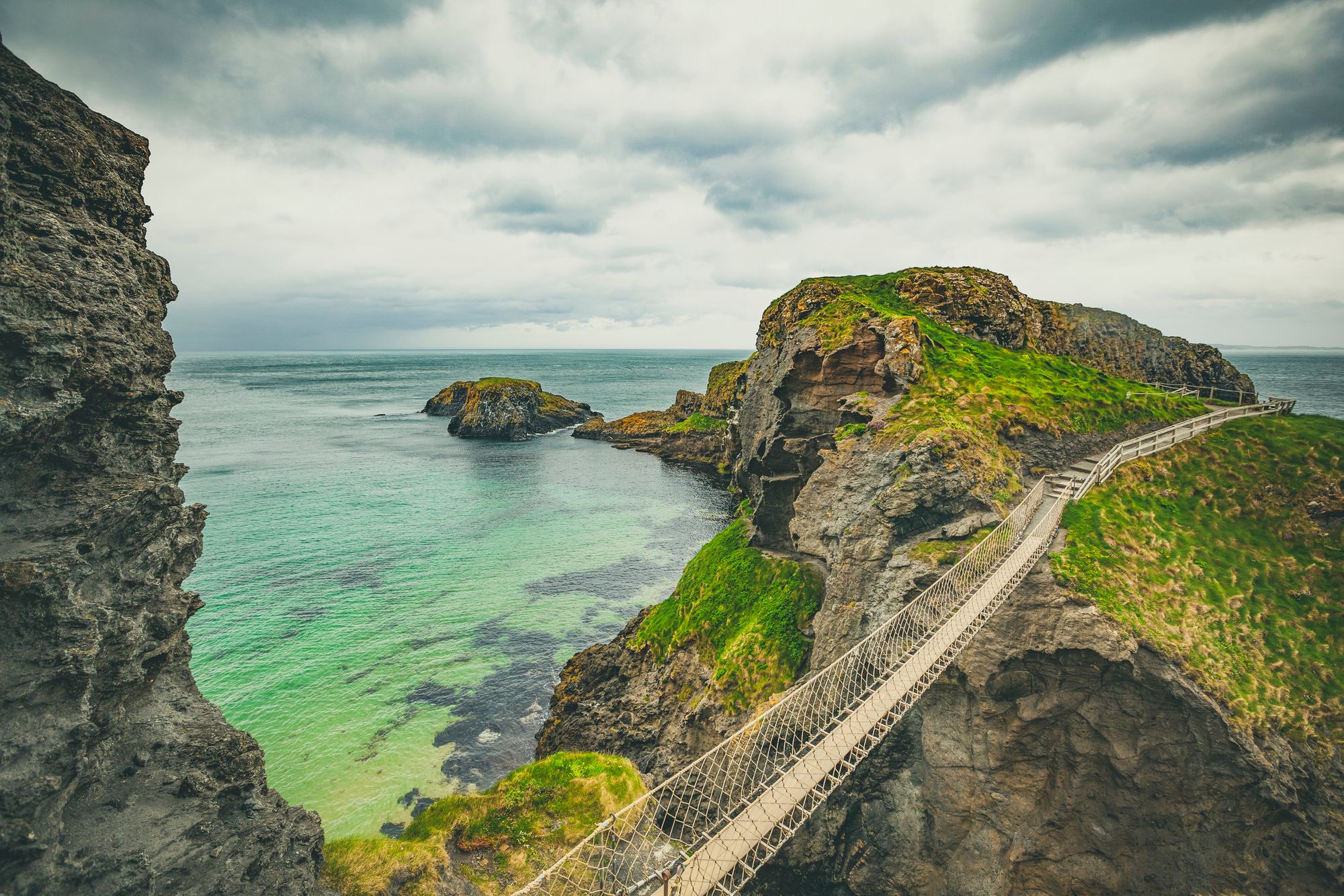 Carrick-a-Rede rope bridge, on Northern Ireland's Causeway Coast.