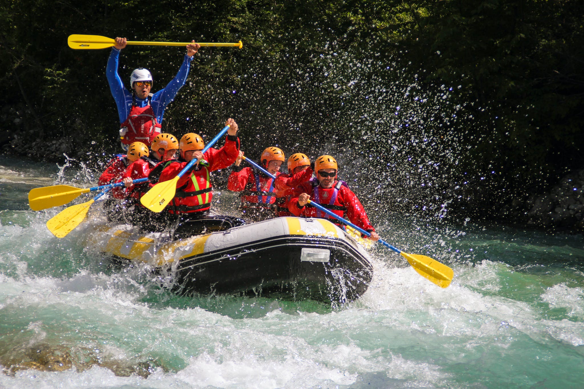 White water rafting on Slovenia's Soča River