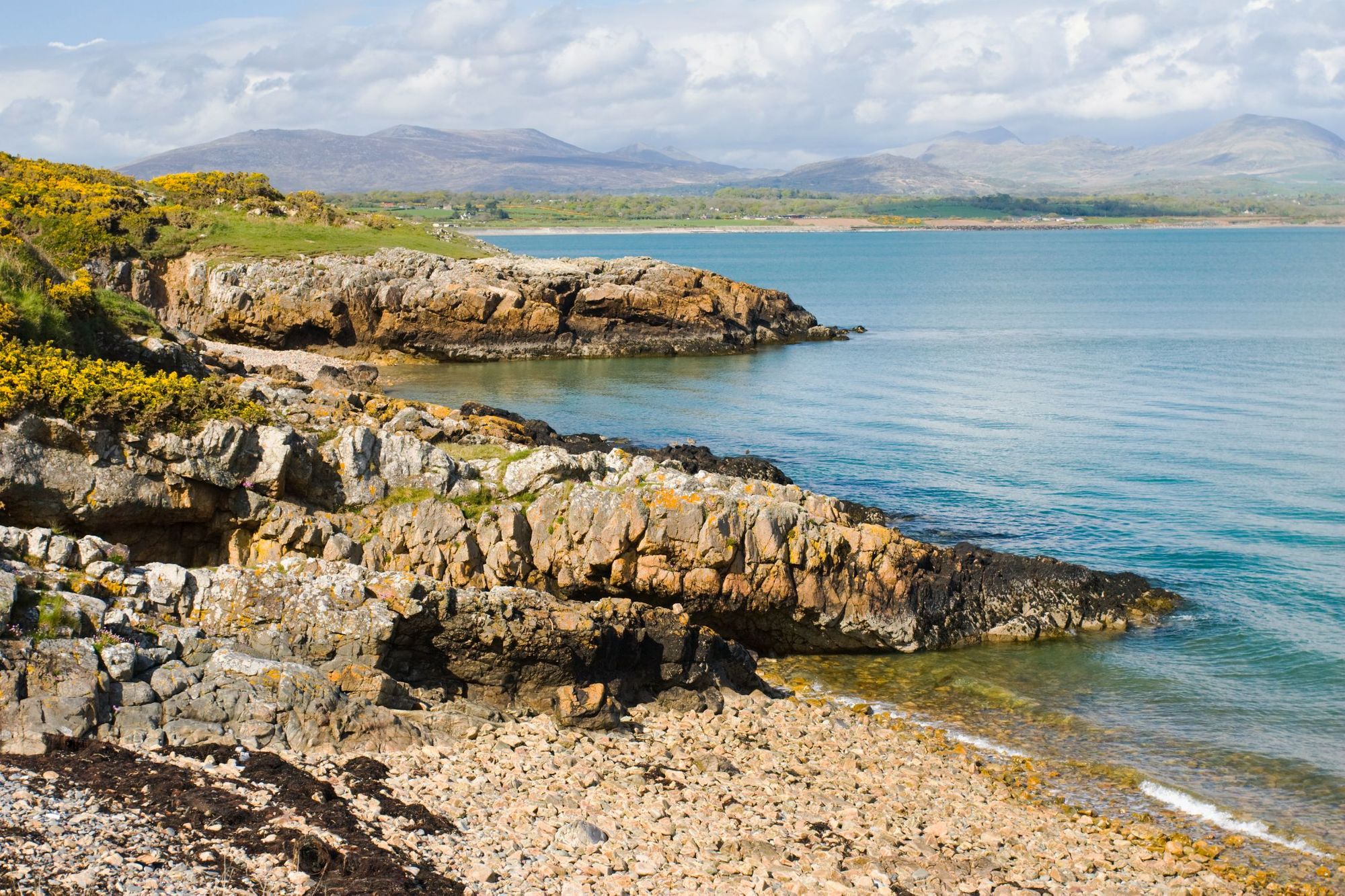 The rocky coastline of the Llŷn Peninsula, in Wales.