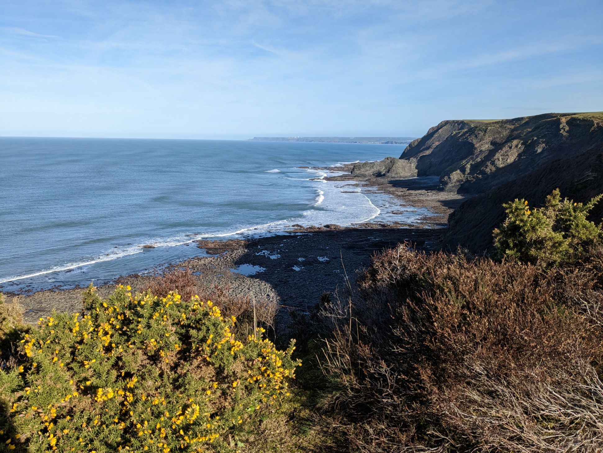 The rugged cliffs of St Genny's, in Cornwall.