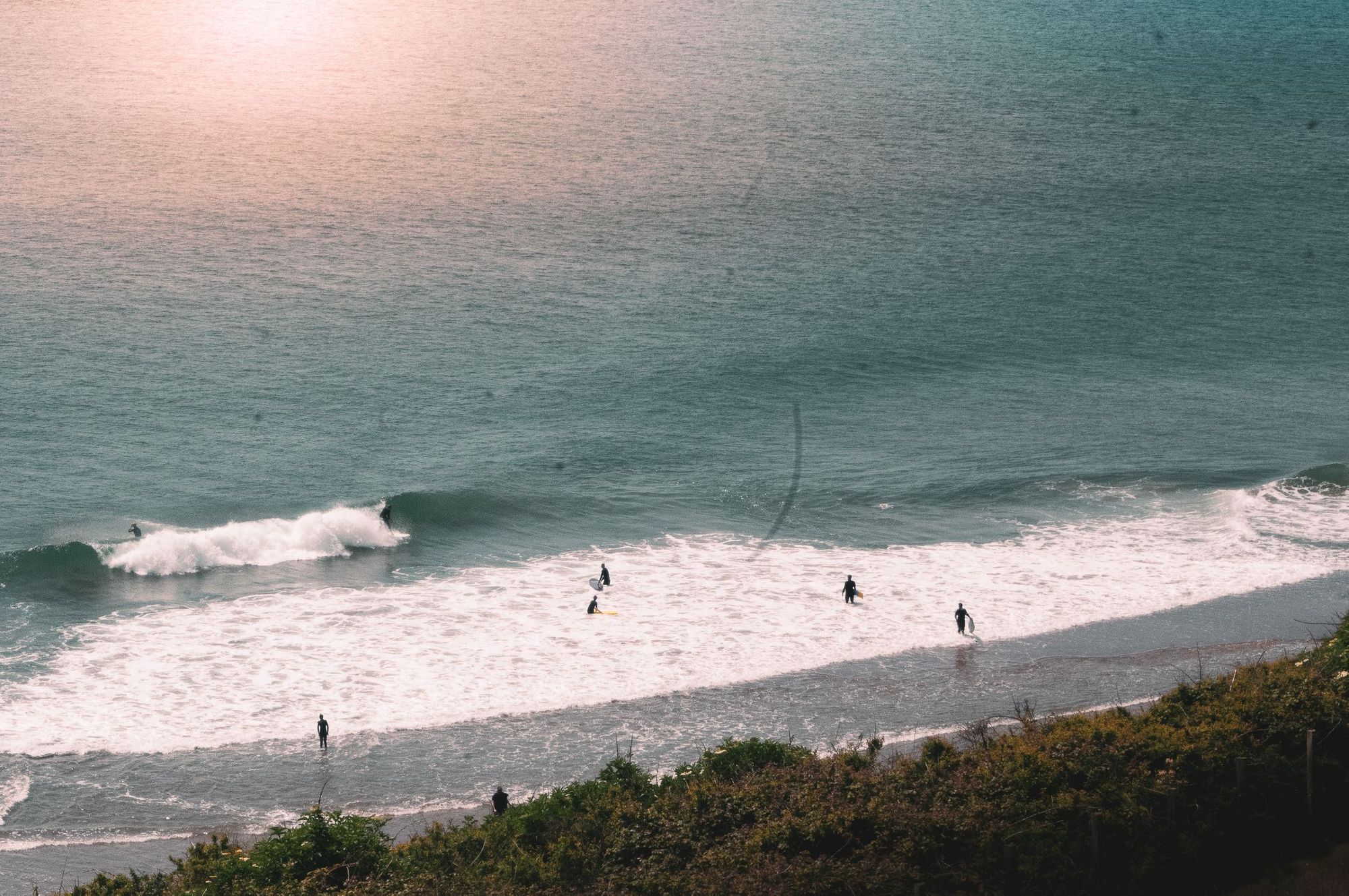 Surfing on the Llŷn Peninsula in North Wales