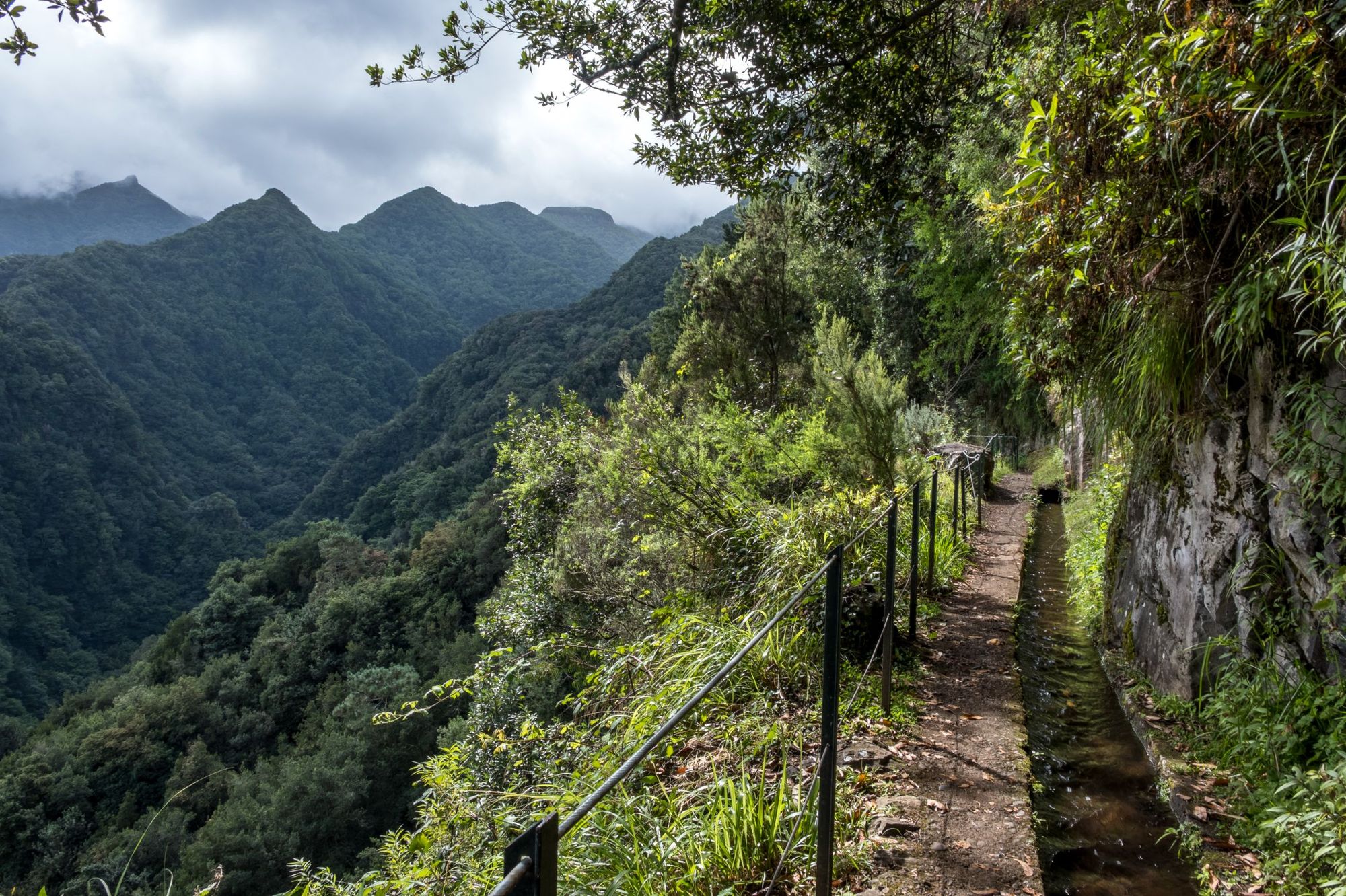 Levada Do Rei, PR 18, which runs from Sao Jorge and ends at the source in Ribeiro Bonito, Madeira, Portugal. Photo: Getty