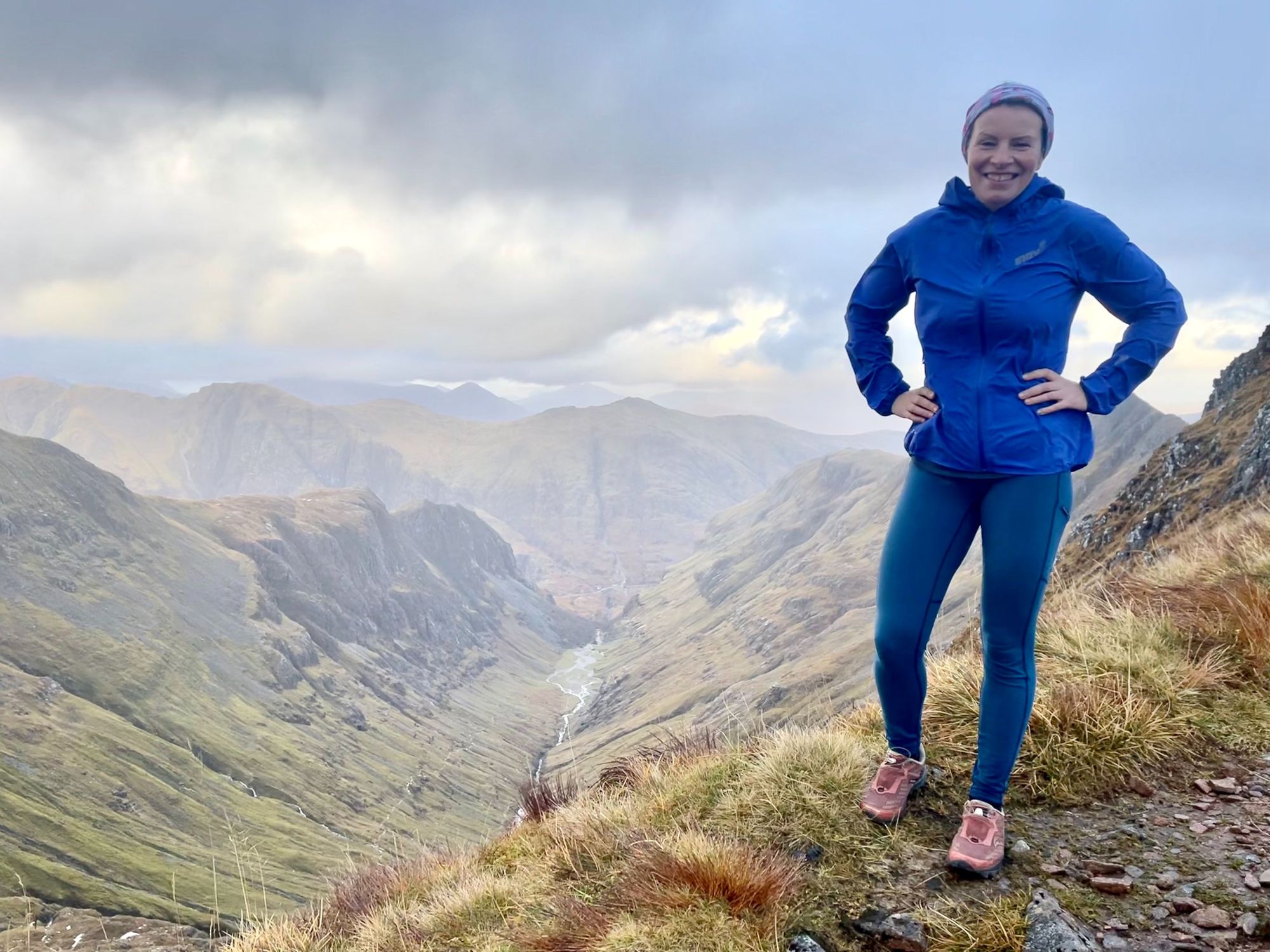 Shona MacPherson hiking in Glencoe, Scotland.