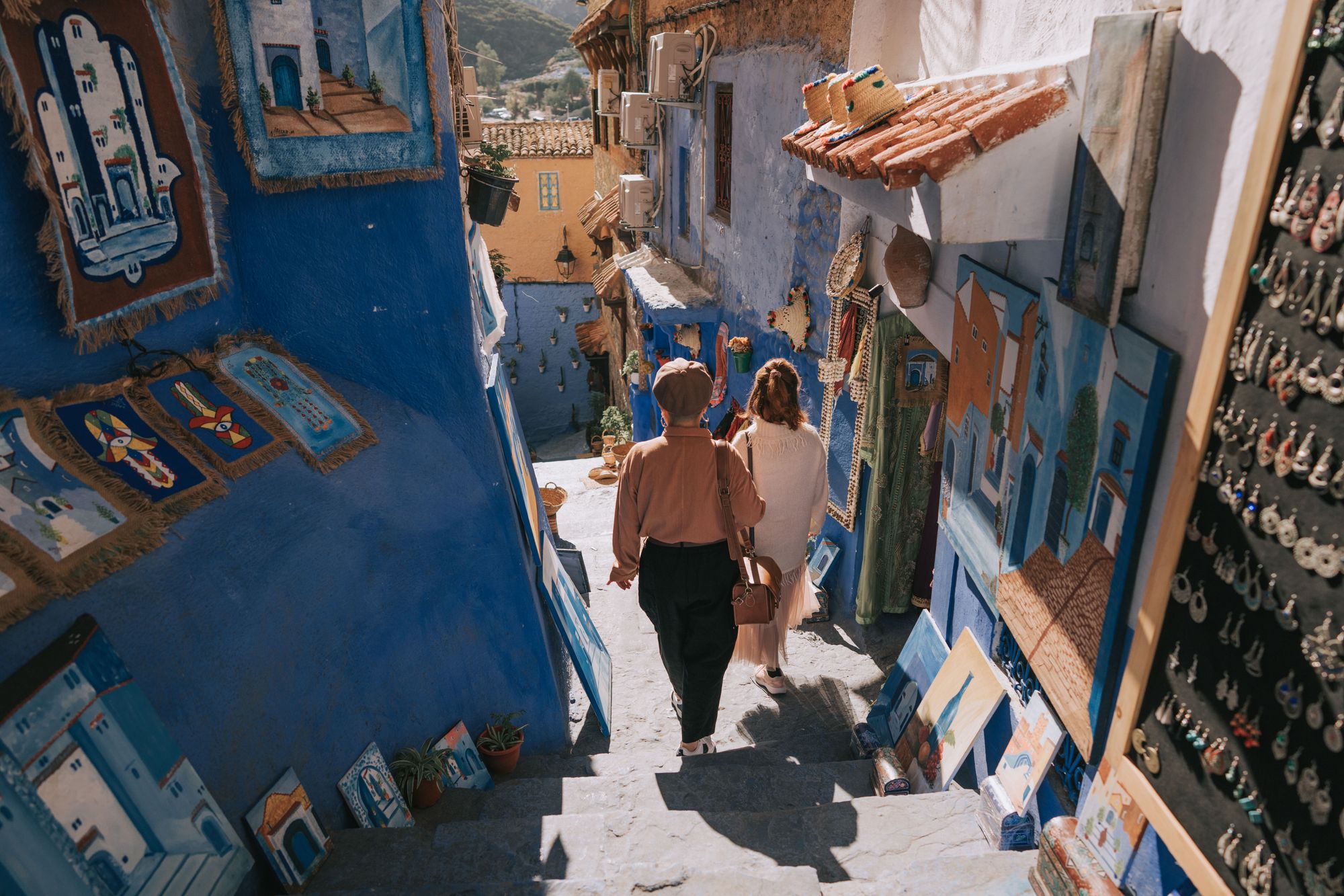 The blue town of Chefchaouen, in the mountains beneath northwest Morocco. Photo: Getty