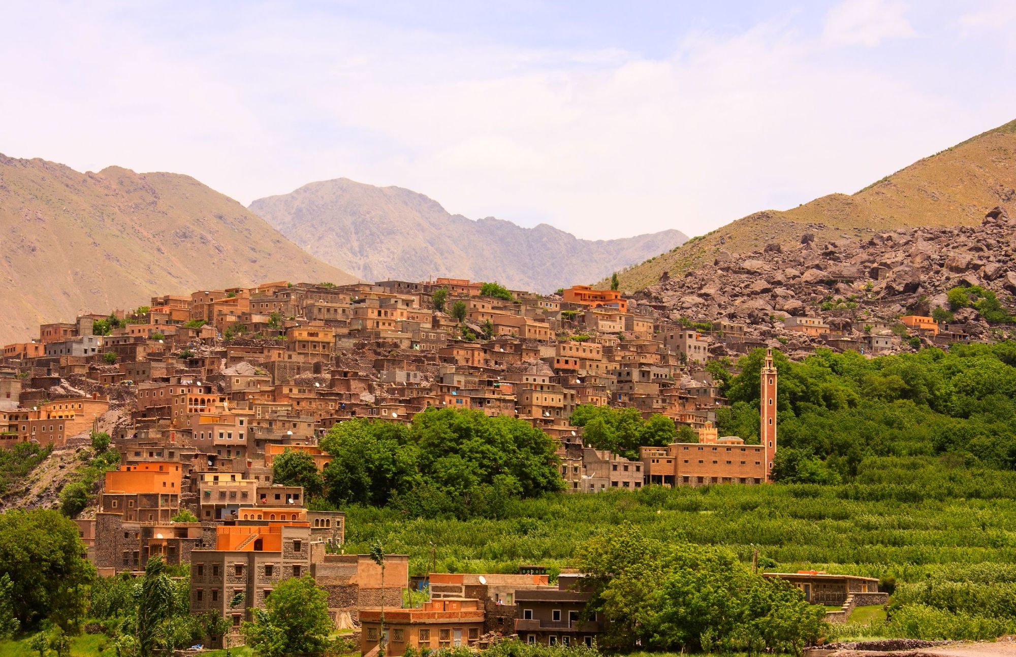 Aremd, a beautiful Amazigh village in the Ait Mizane Valley of the High Atlas Mountains of Morocco. Photo: Getty