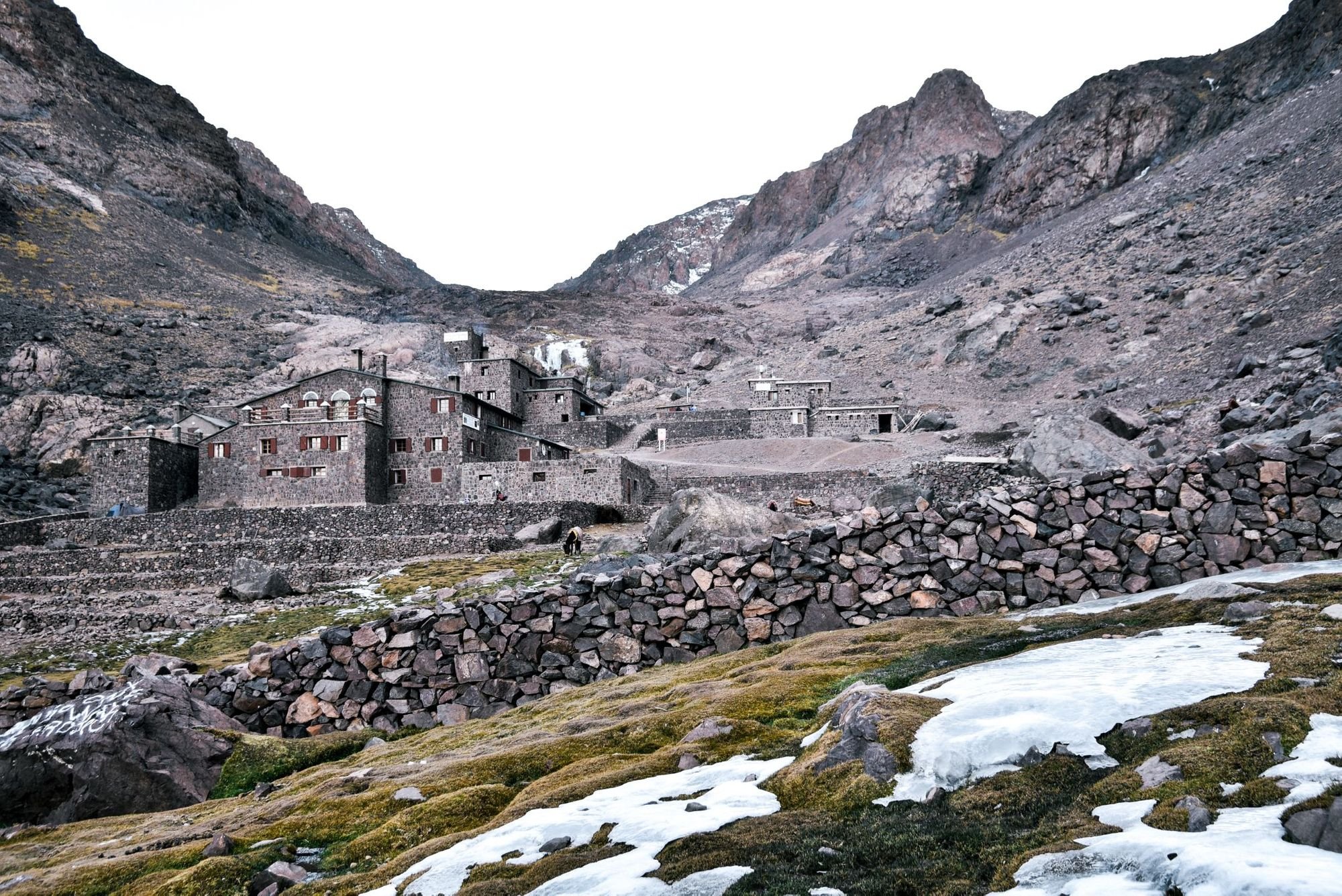 Neltner refuge, or the Toubkal refuge hut, which sits at 3207m on the mountain and was first built by the CAF in 1938. Photo: Getty