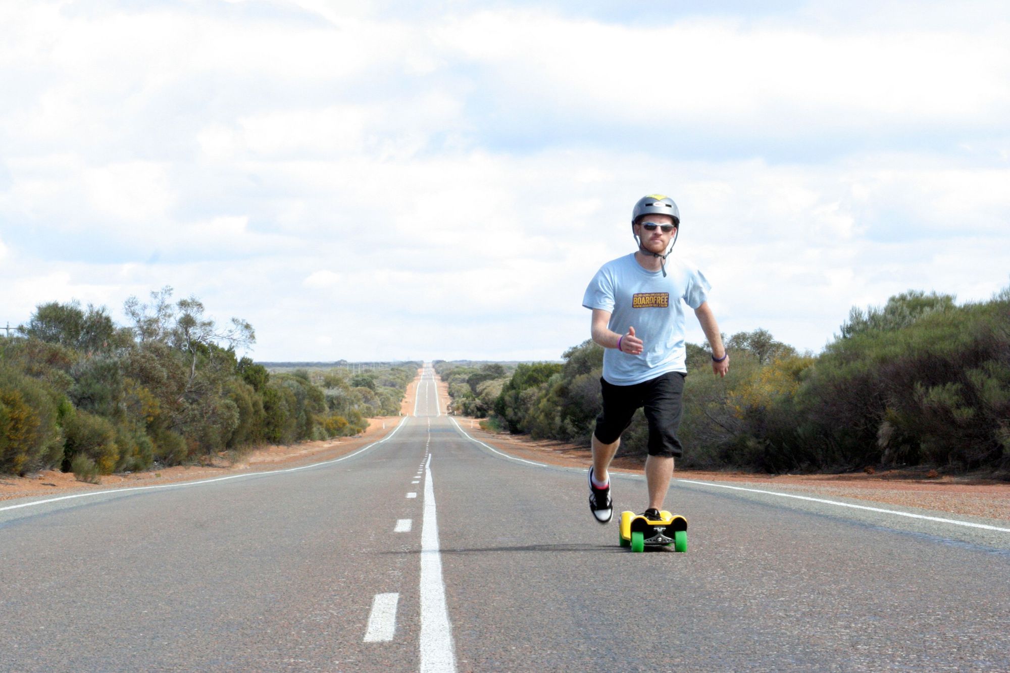 Dave Cornthwaite on his 3,618 mile journey across Australia. Photo: Holly Allen