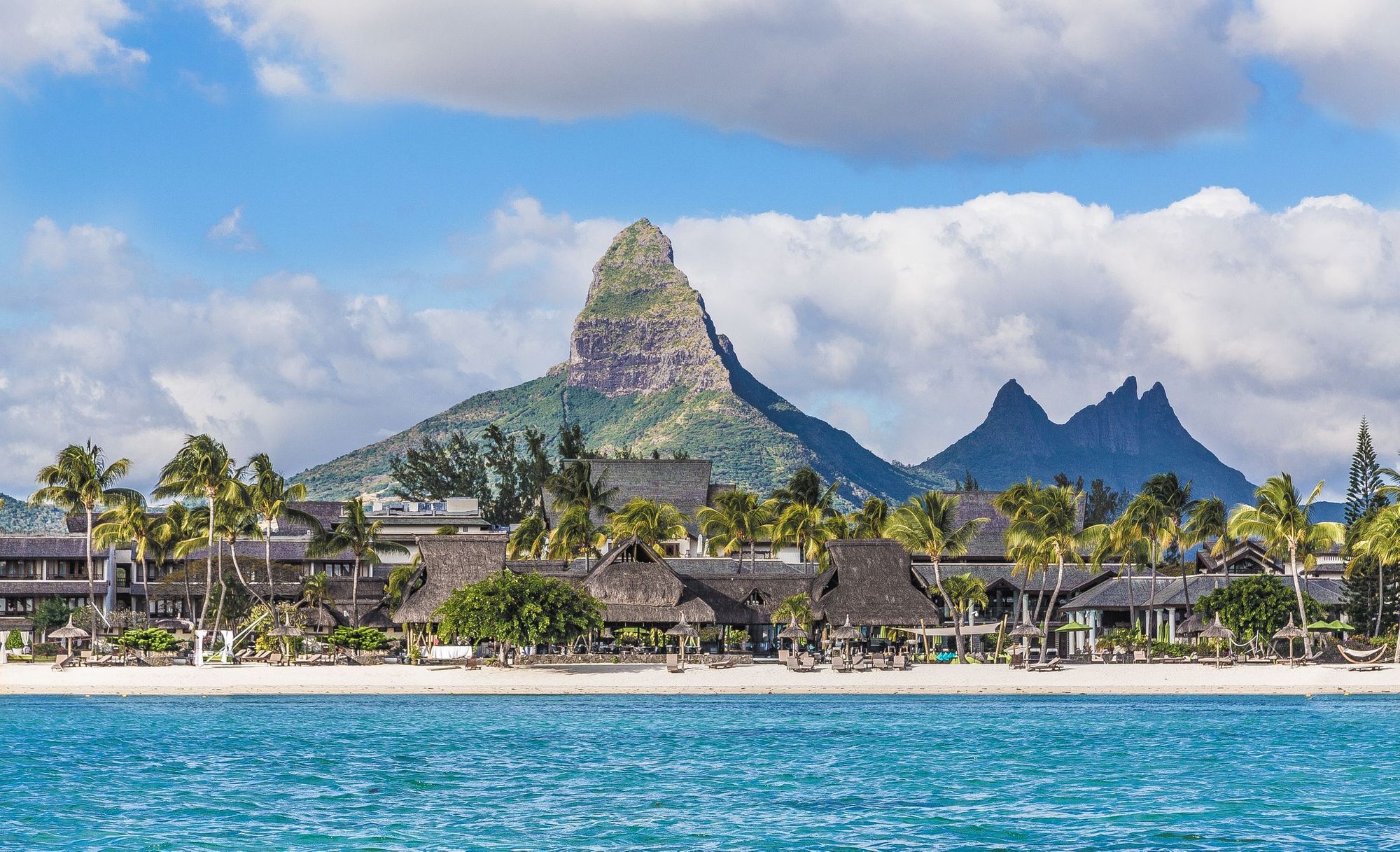 Flic en Flac Beach, a popular resort destination in Mauritius. Photo: Getty.
