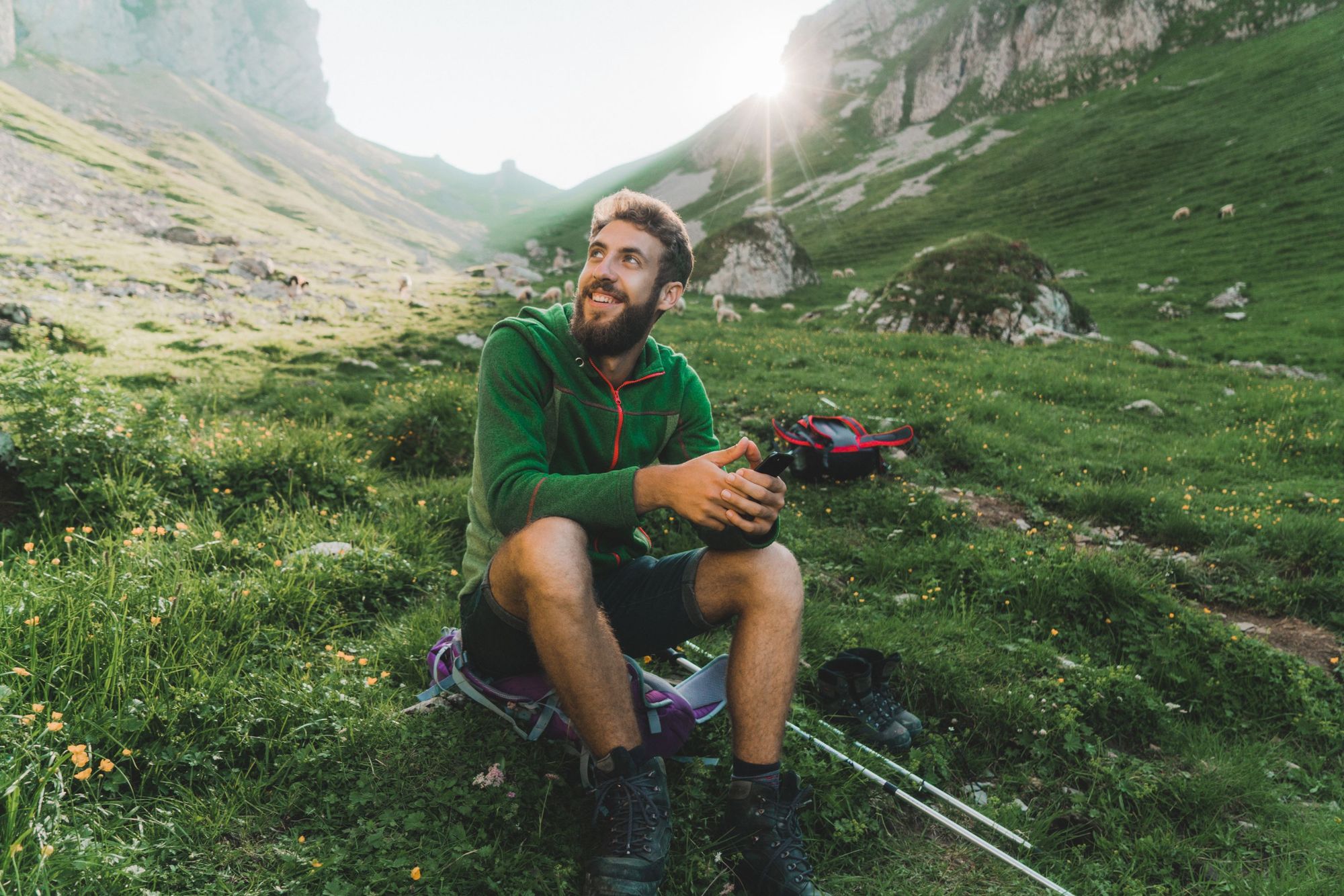 A scenic lunch spot on the Tour of Monte Rosa. Photo: Getty