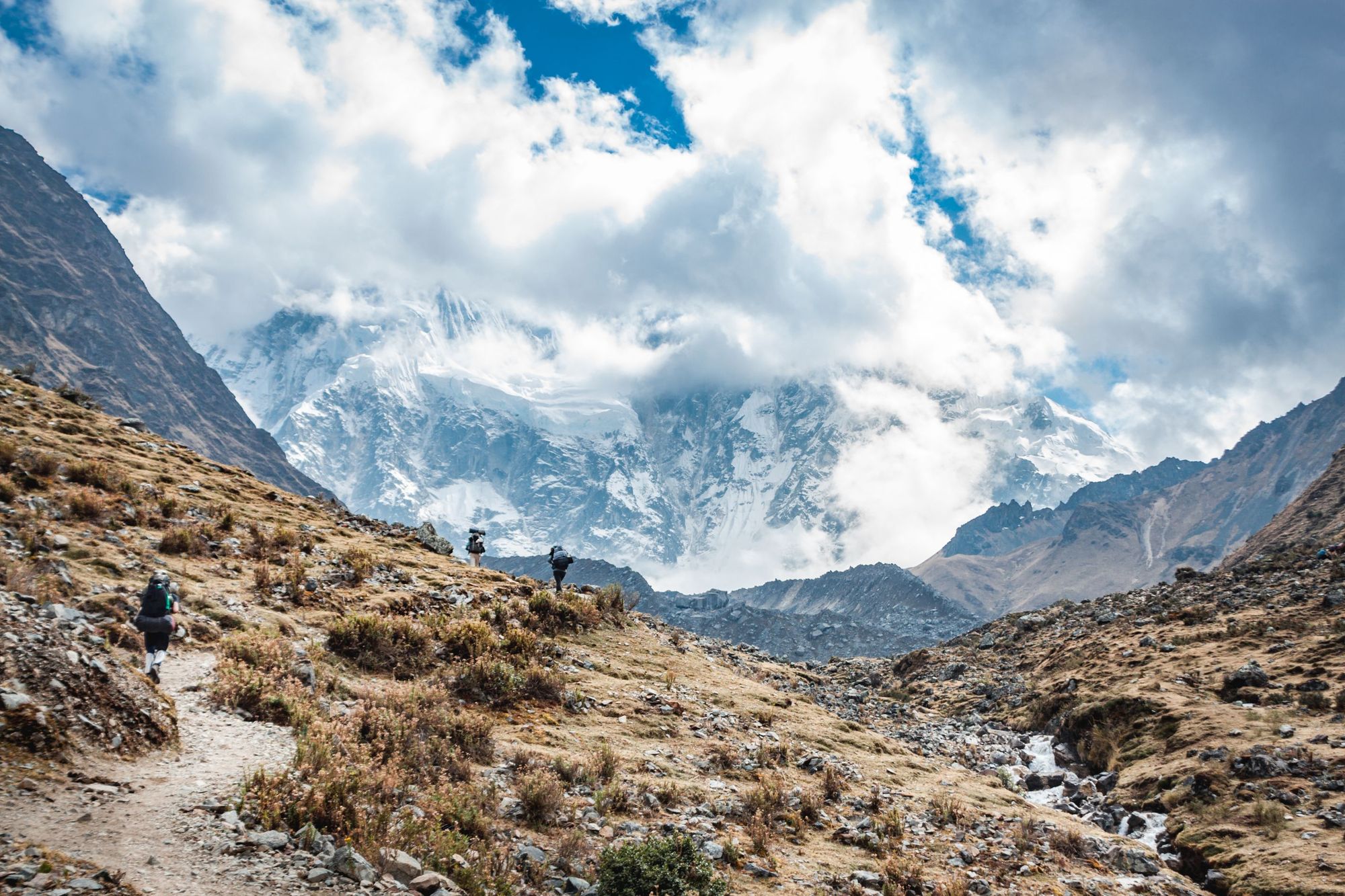 The peak of Salkantay, the savage mountain, as viewed from the Salkantay Trek. Photo: Getty